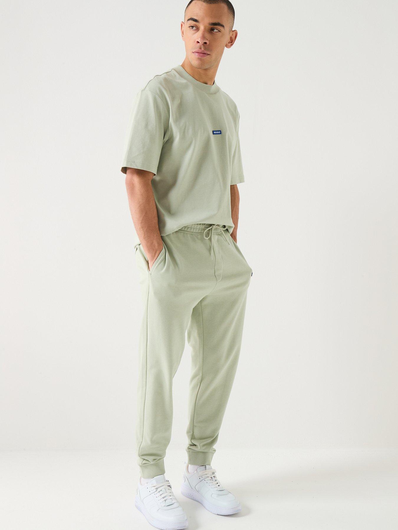  image of hugo-napin-regular-fit-joggers-light-green