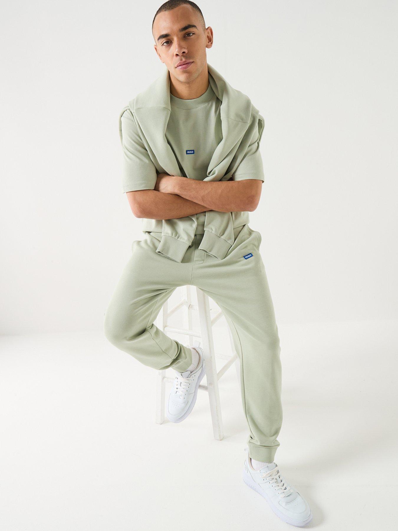  image of hugo-napin-regular-fit-joggers-light-green