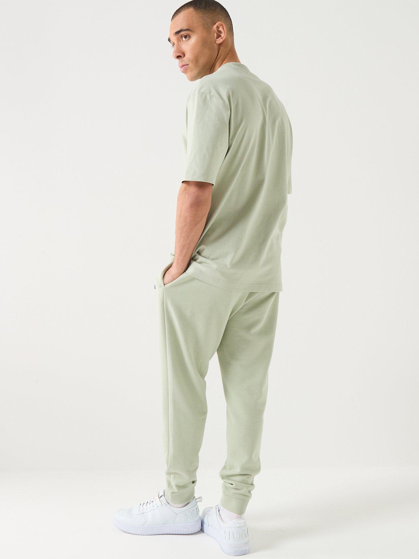  image of hugo-napin-regular-fit-joggers-light-green