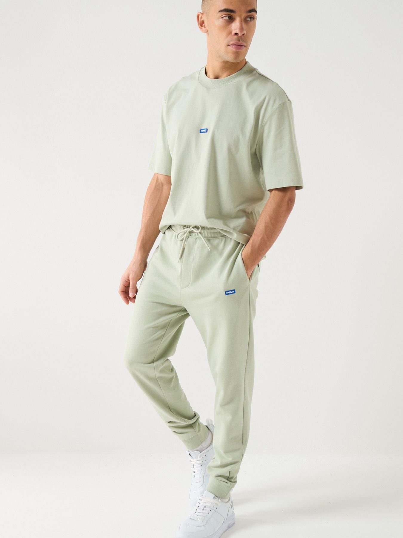  image of hugo-napin-regular-fit-joggers-light-green