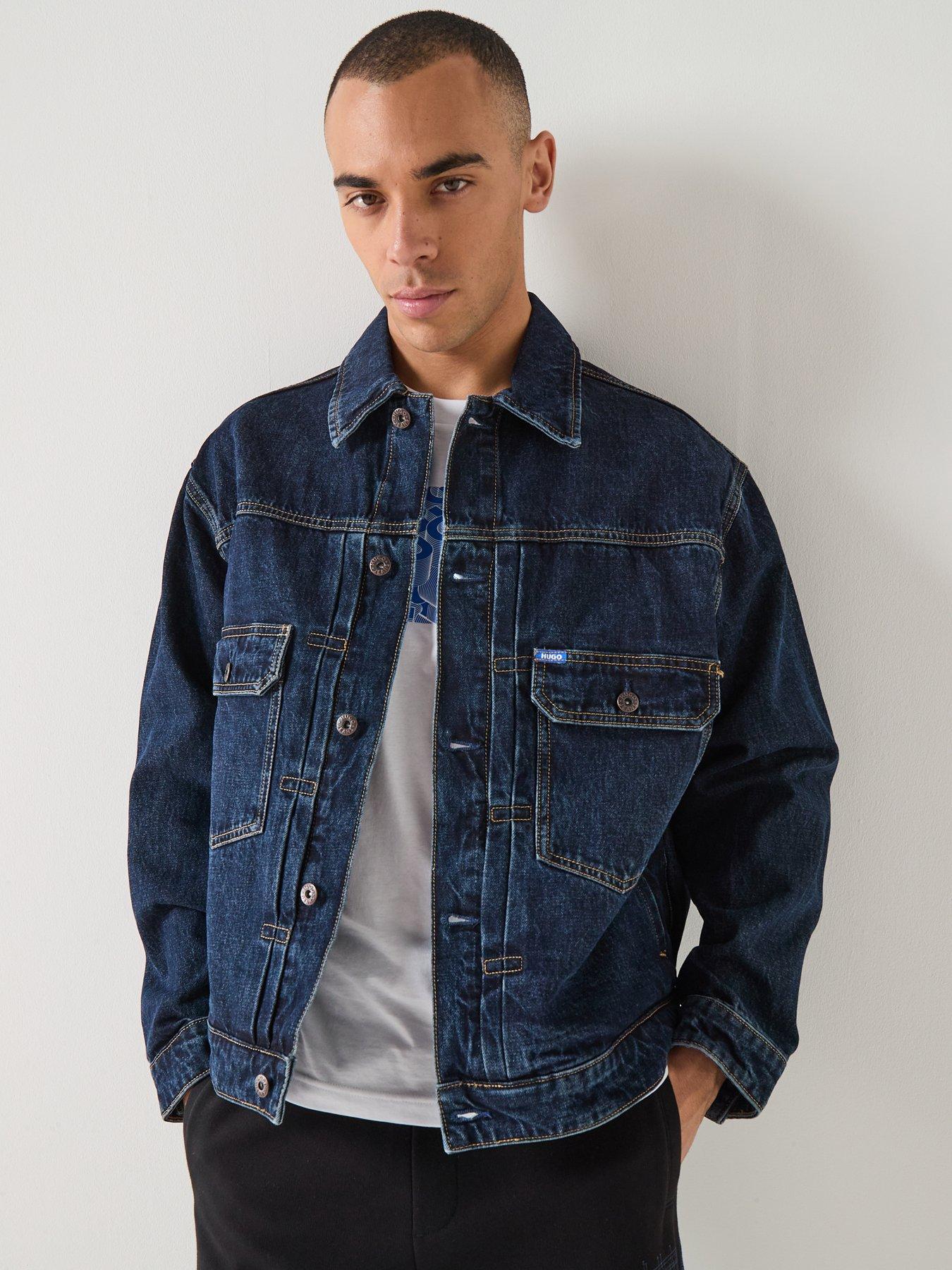  image of hugo-blue-nial-denim-jacket-dark-blue