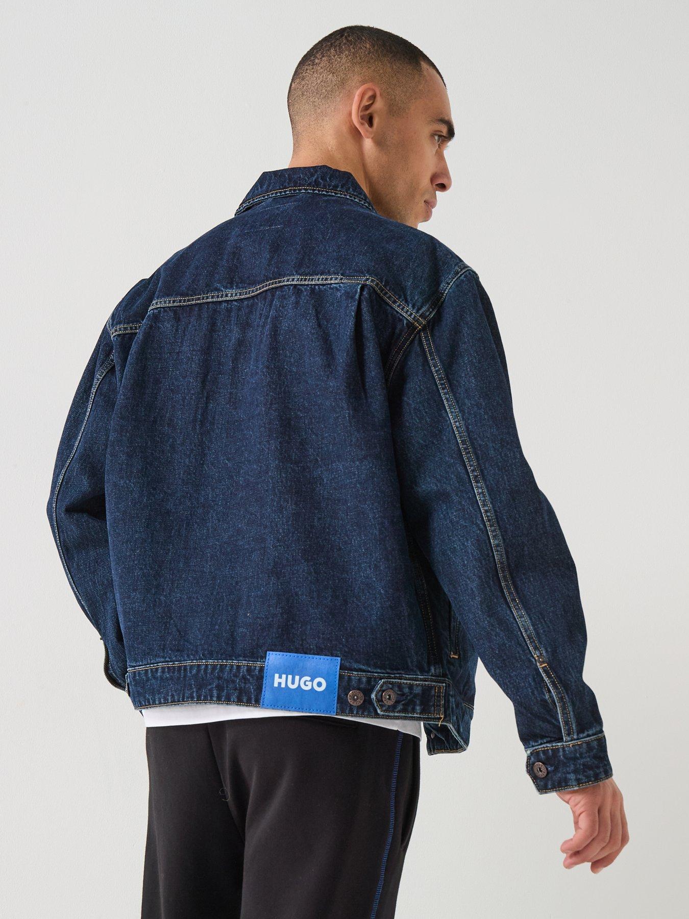  image of hugo-blue-nial-denim-jacket-dark-blue