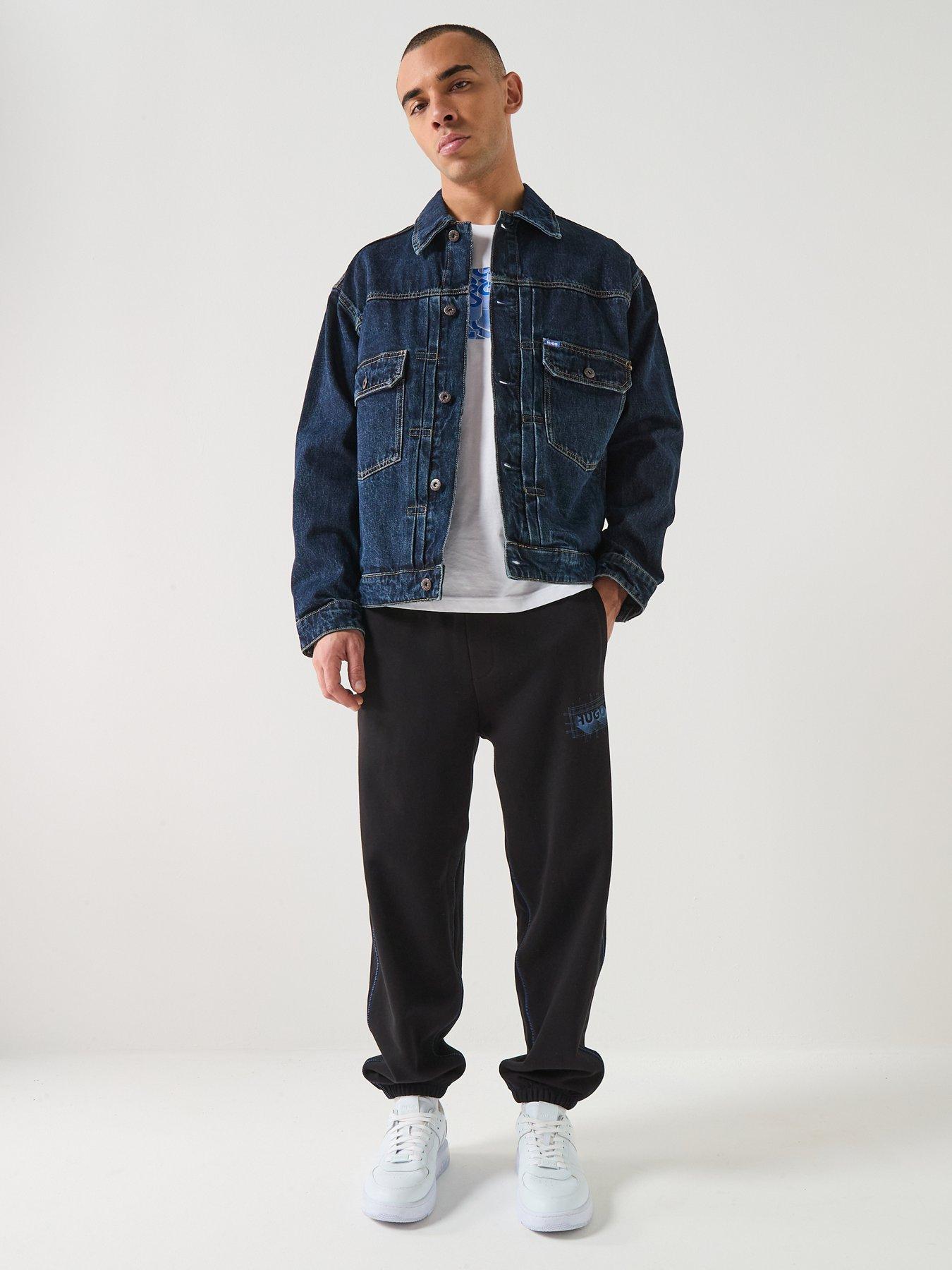  image of hugo-blue-nial-denim-jacket-dark-blue