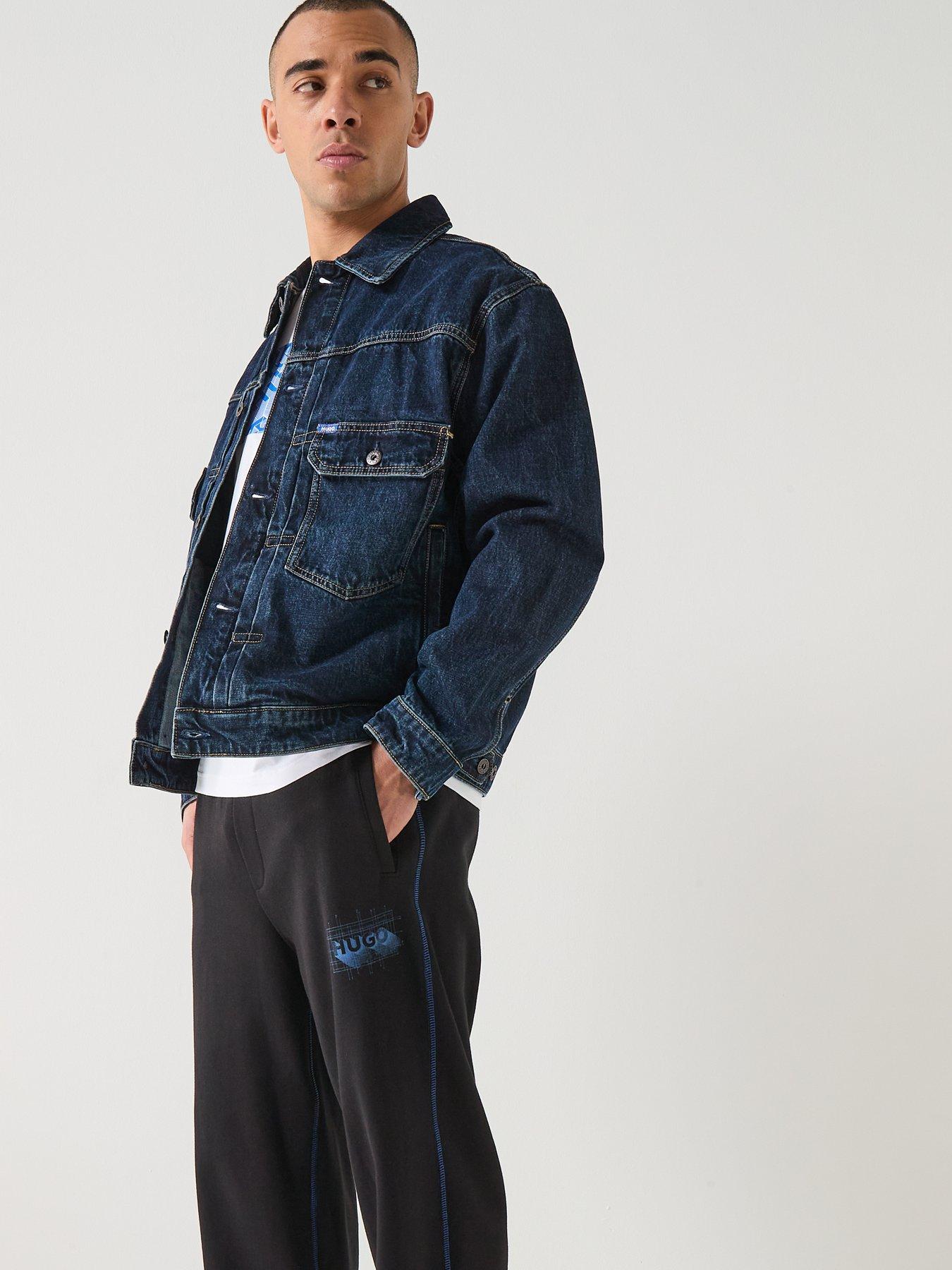  image of hugo-blue-nial-denim-jacket-dark-blue
