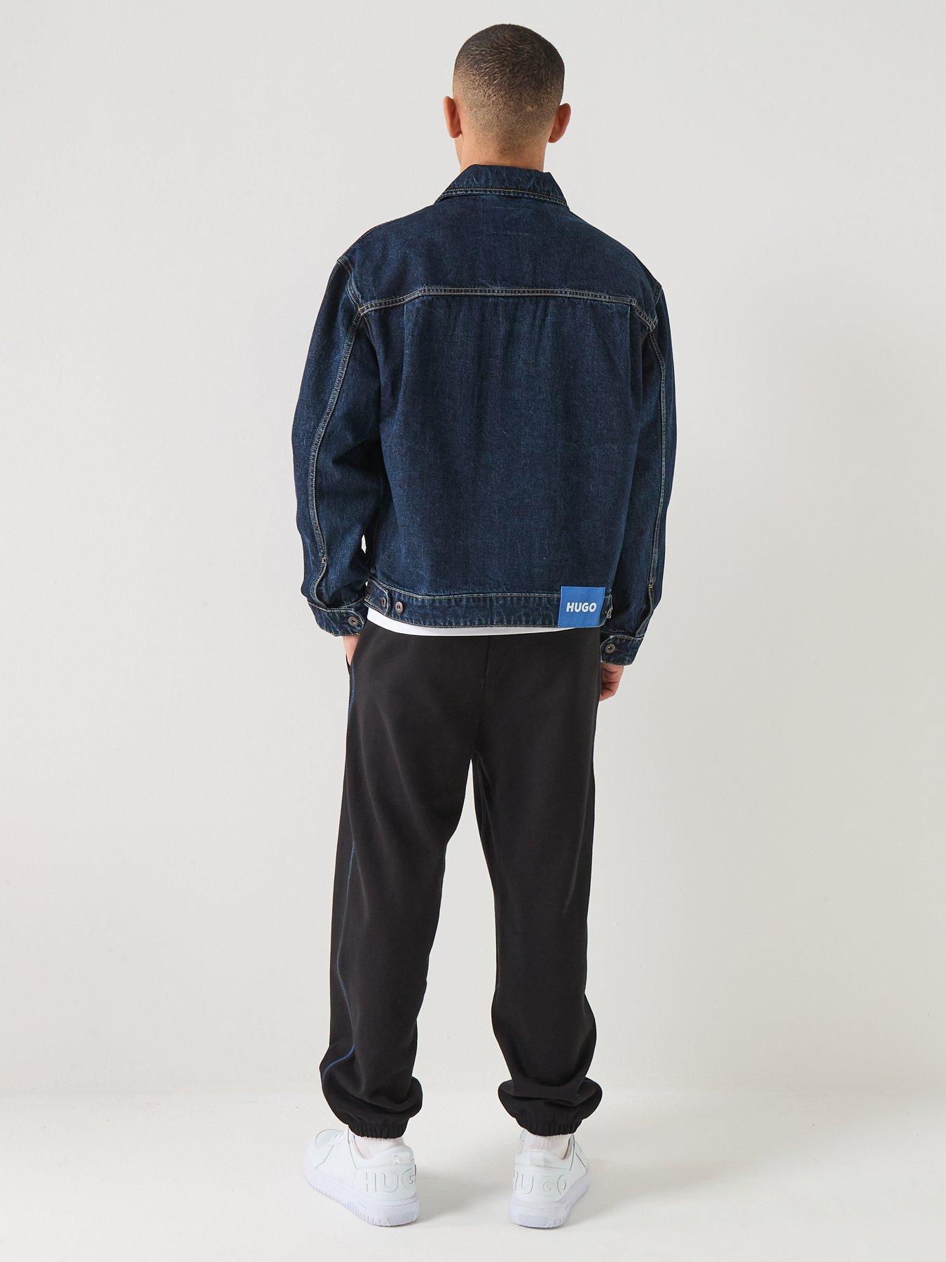  image of hugo-blue-nial-denim-jacket-dark-blue