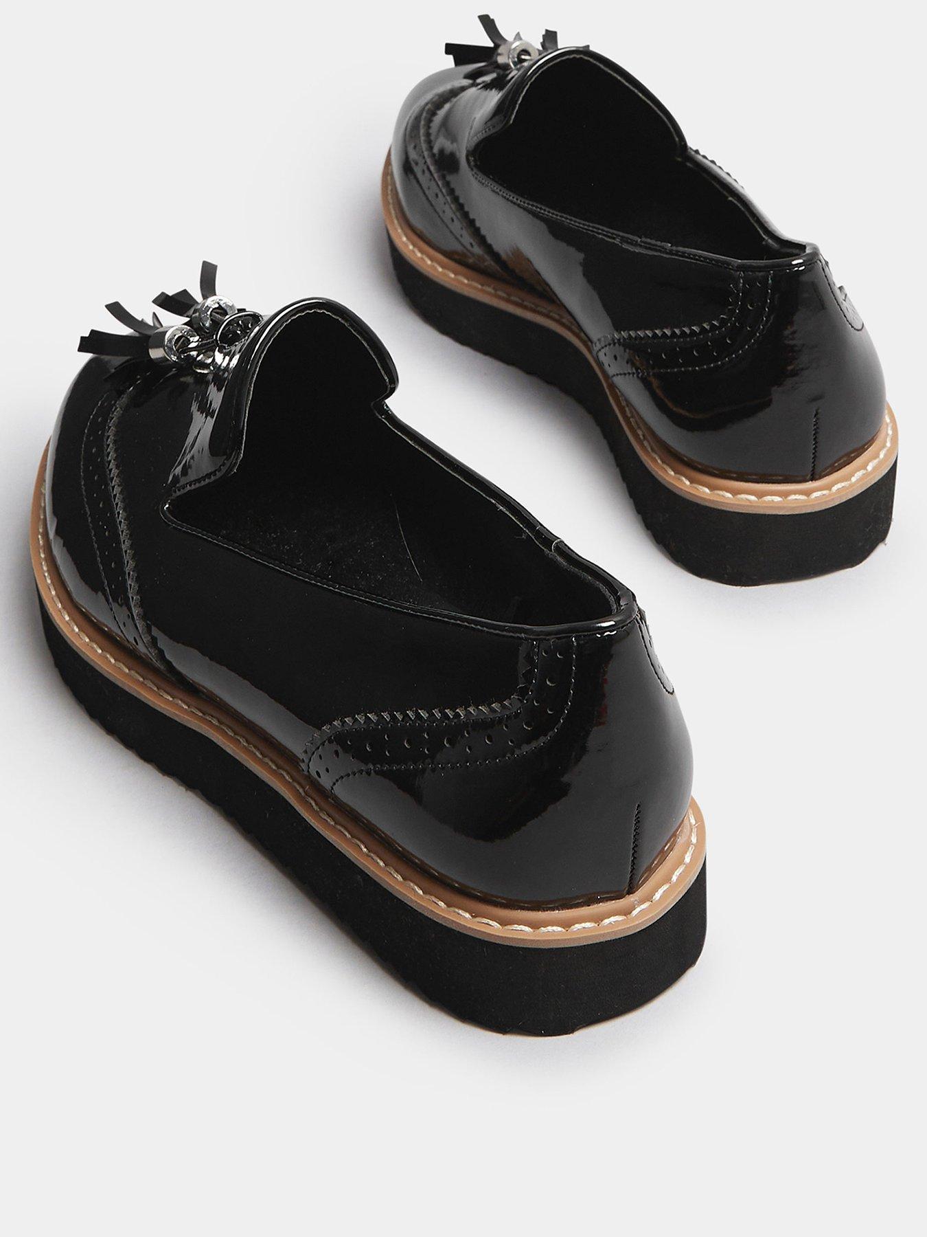 Image 3 of 4 of Long Tall Sally Brogue Tassel Loafer - Black
