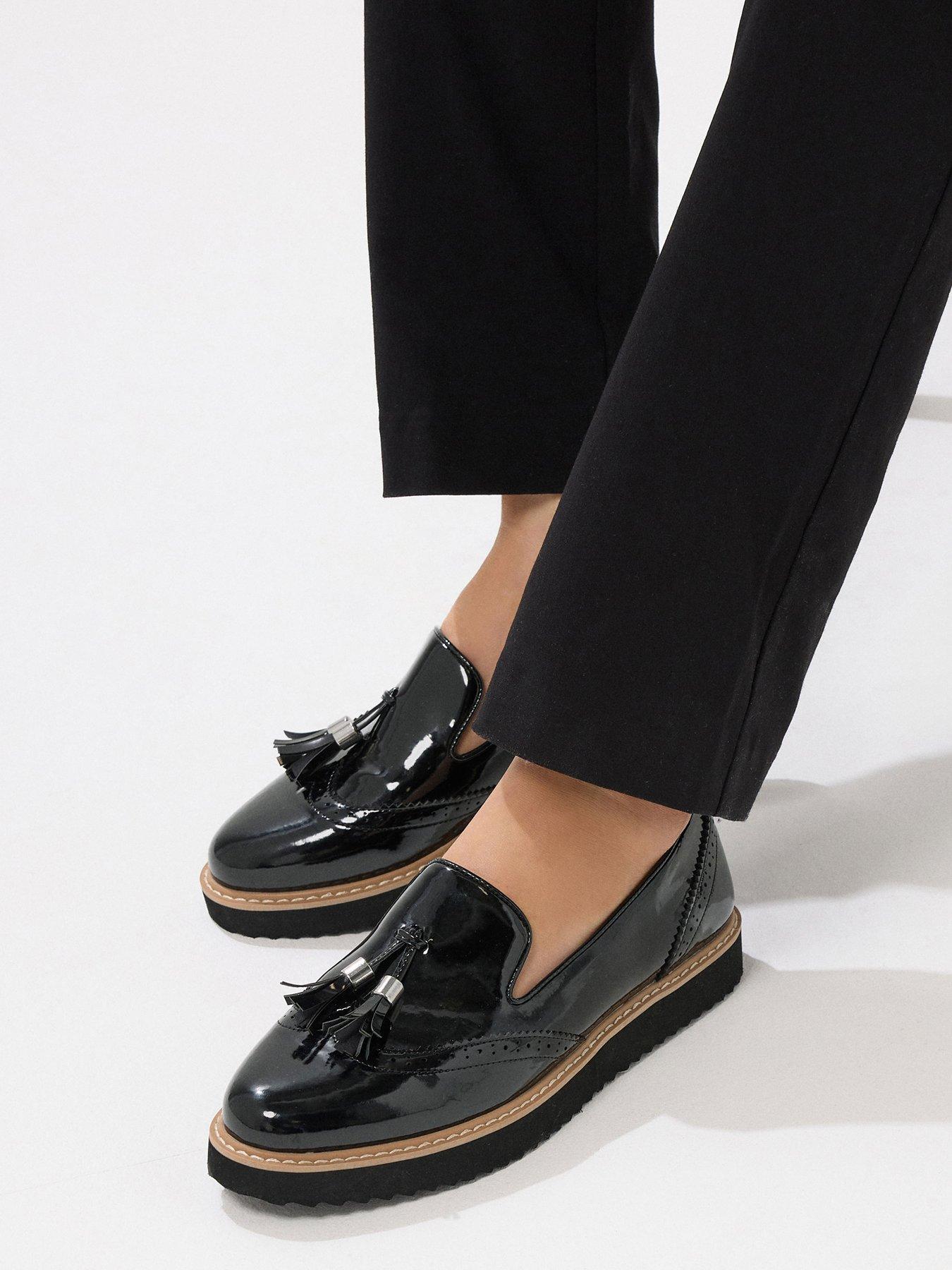 Image 4 of 4 of Long Tall Sally Brogue Tassel Loafer - Black