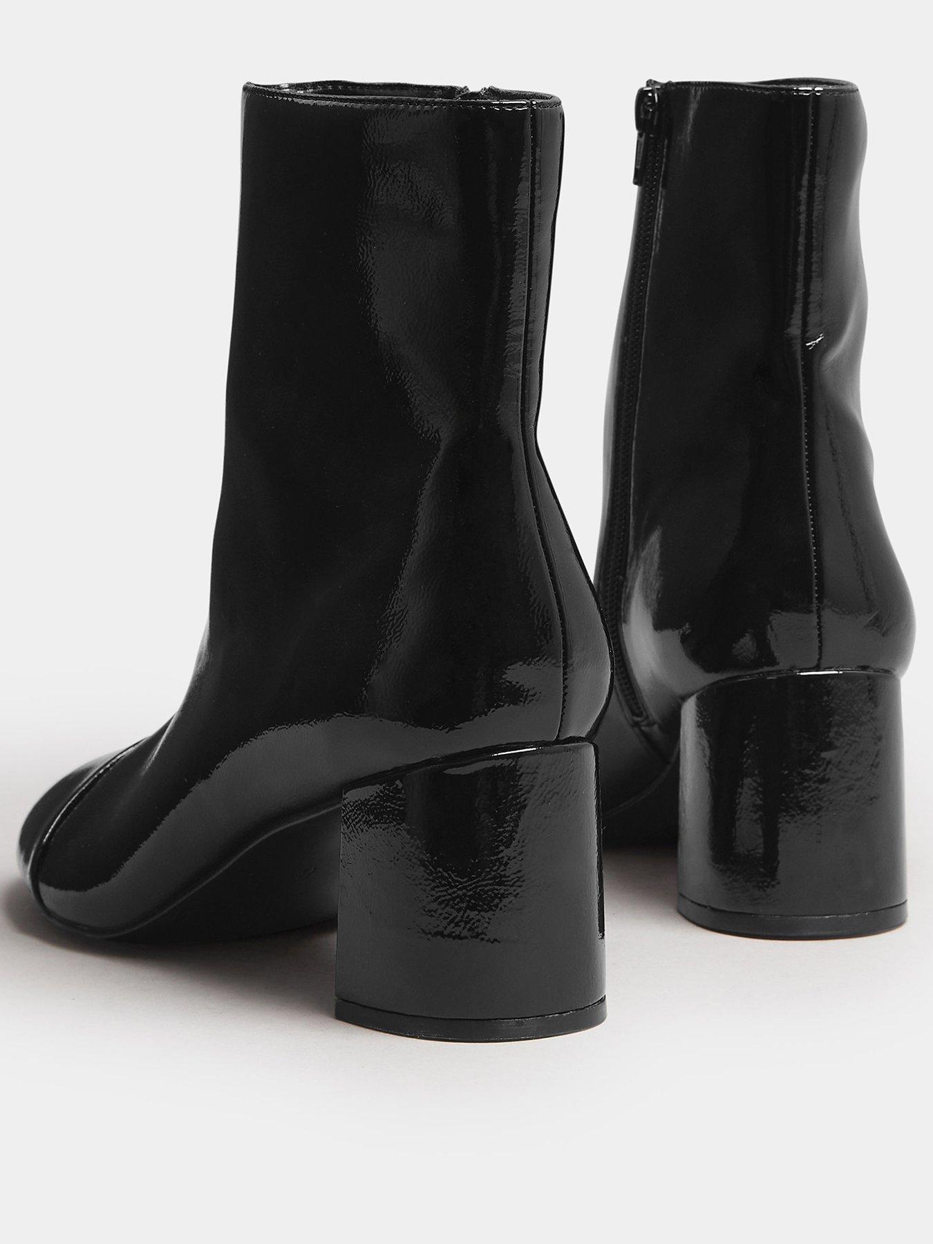 Image 3 of 4 of Long Tall Sally Patent Block Heel Boot - Black