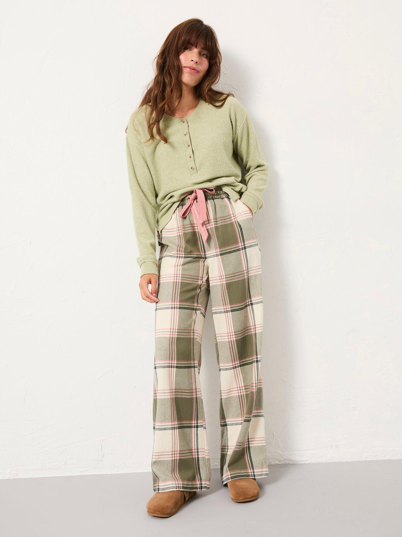 undefined Lola Check Pants - Green