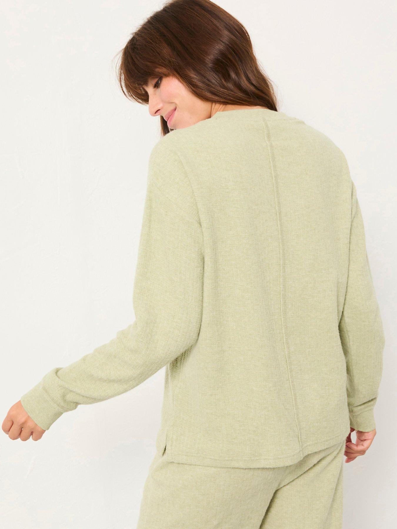 stillFront image of fatface-henley-lounge-top-green