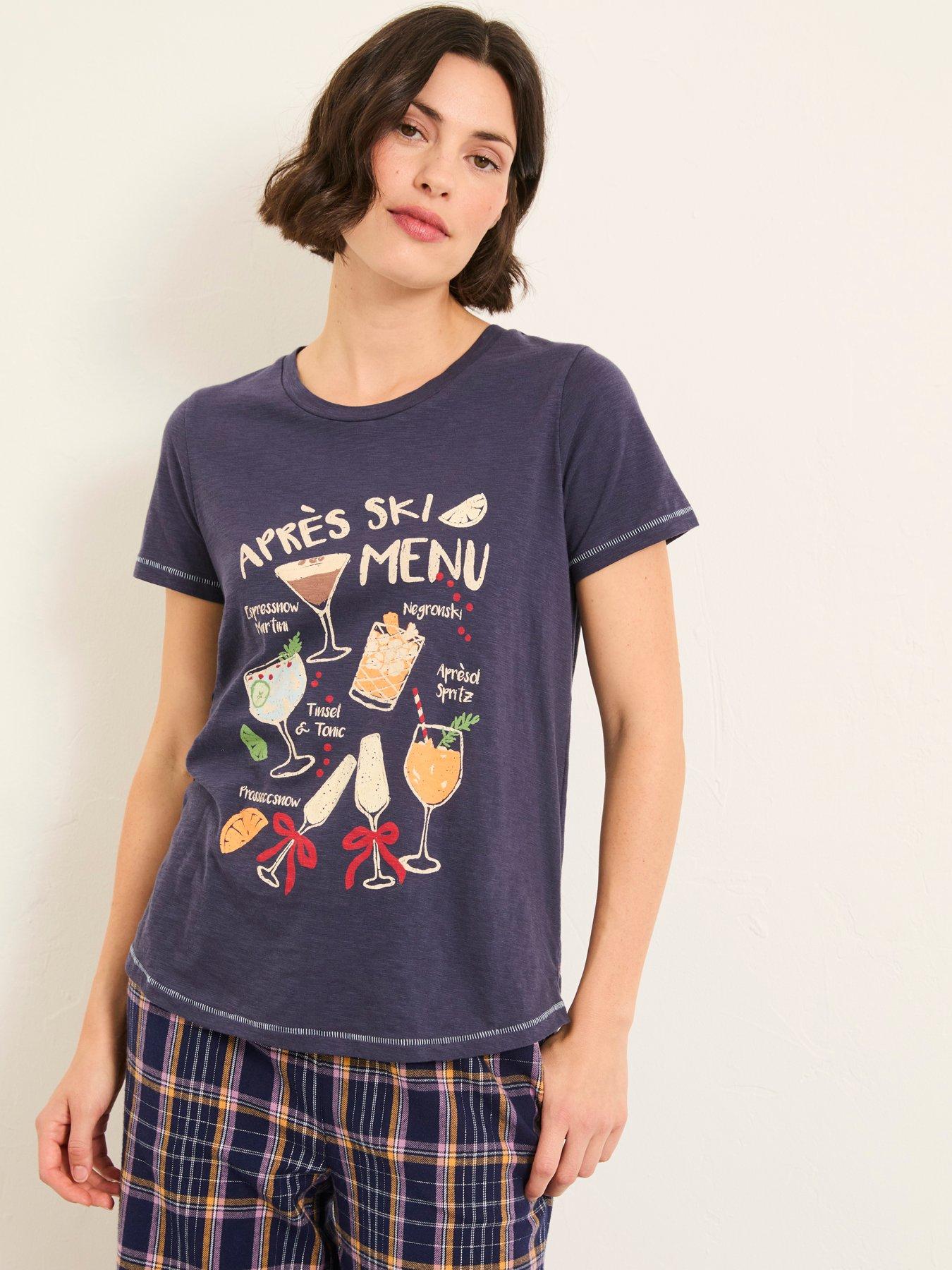 FatFace Apres Ski Graphic T-Shirt - Navy