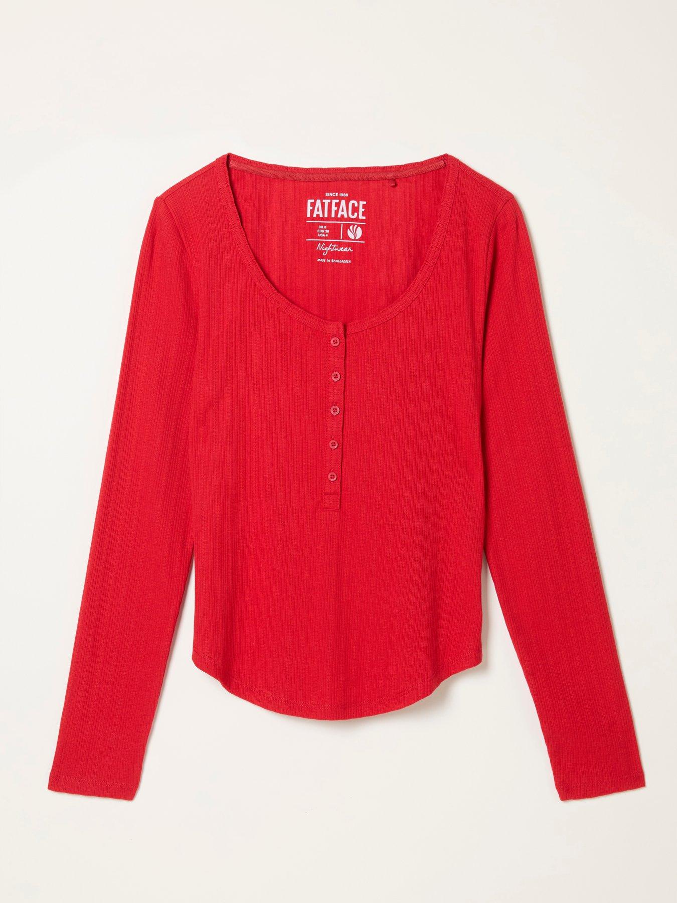  image of fatface-hattie-henley-top-red