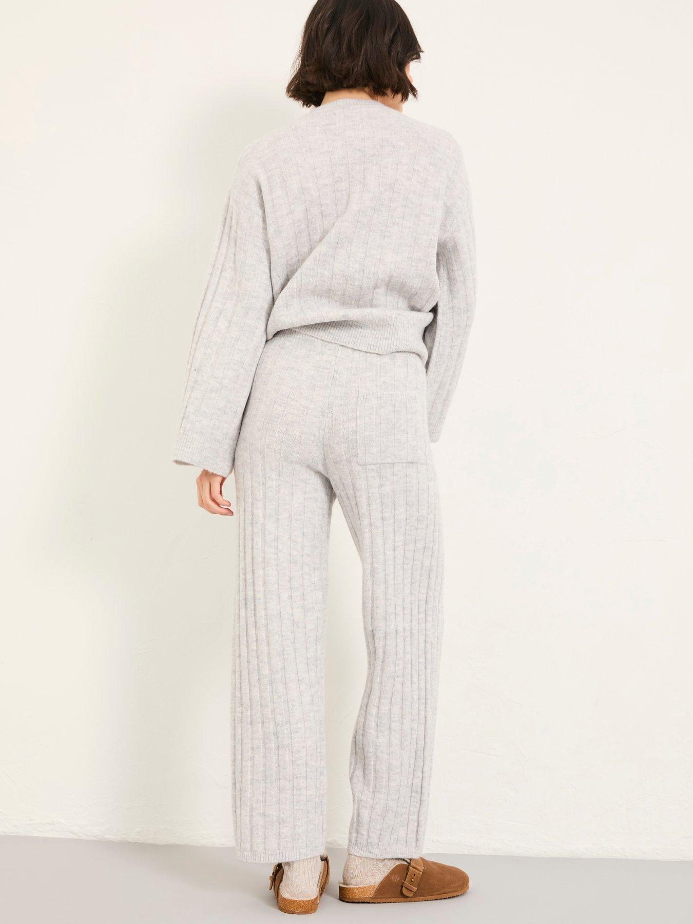 stillFront image of fatface-knit-wide-leg-lounge-grey