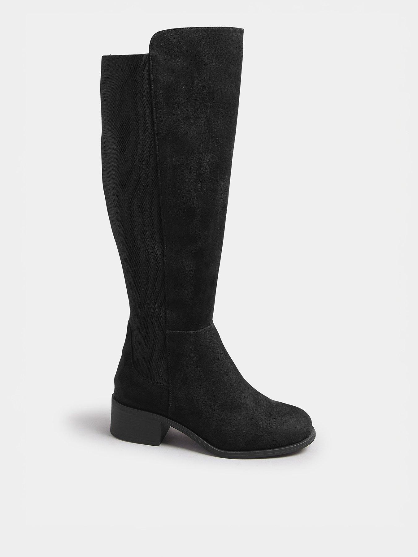 Image 1 of 4 of Yours Extra Wide Fit Stepped Topline Boot - Black