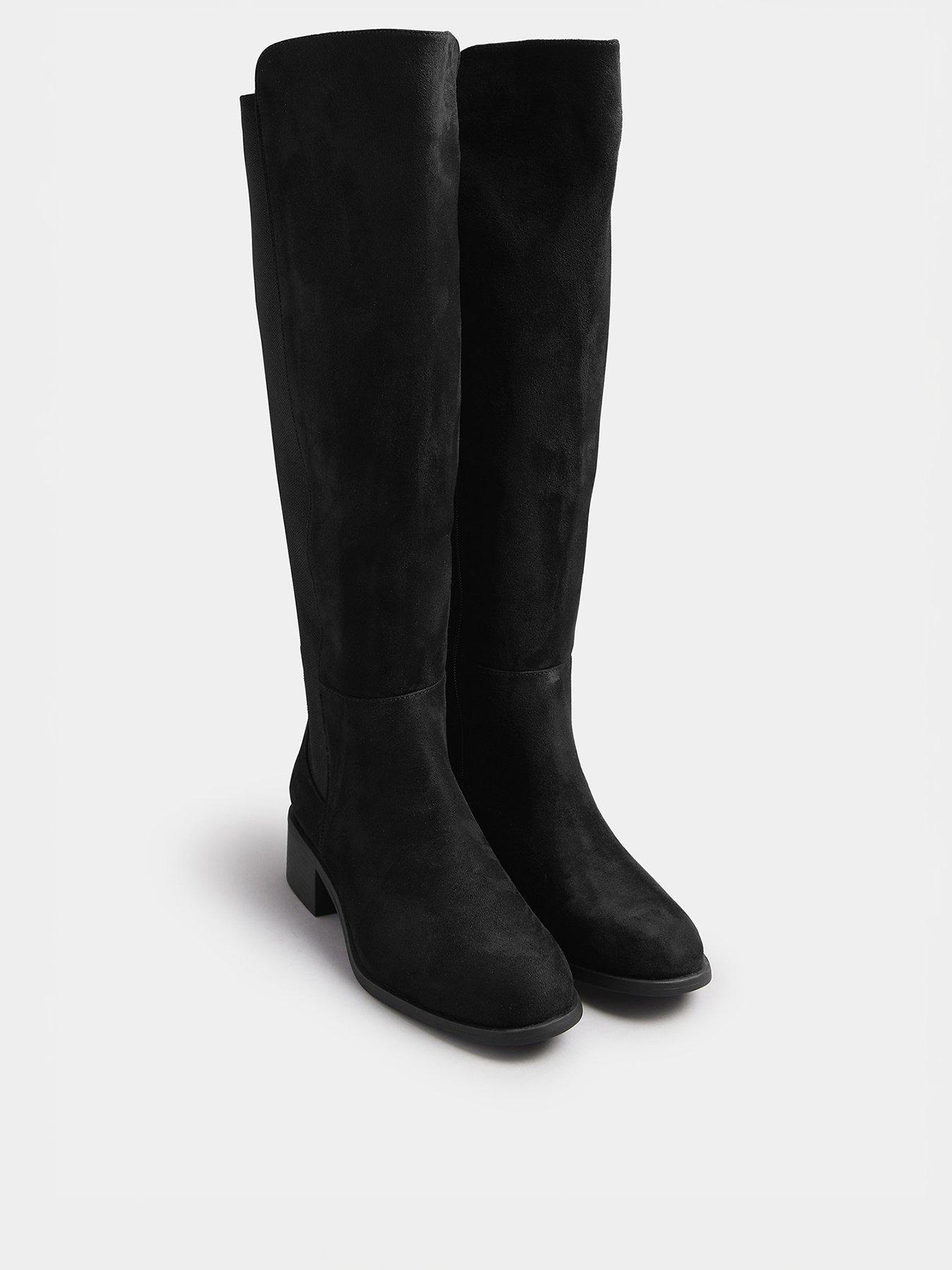 Image 2 of 4 of Yours Extra Wide Fit Stepped Topline Boot - Black