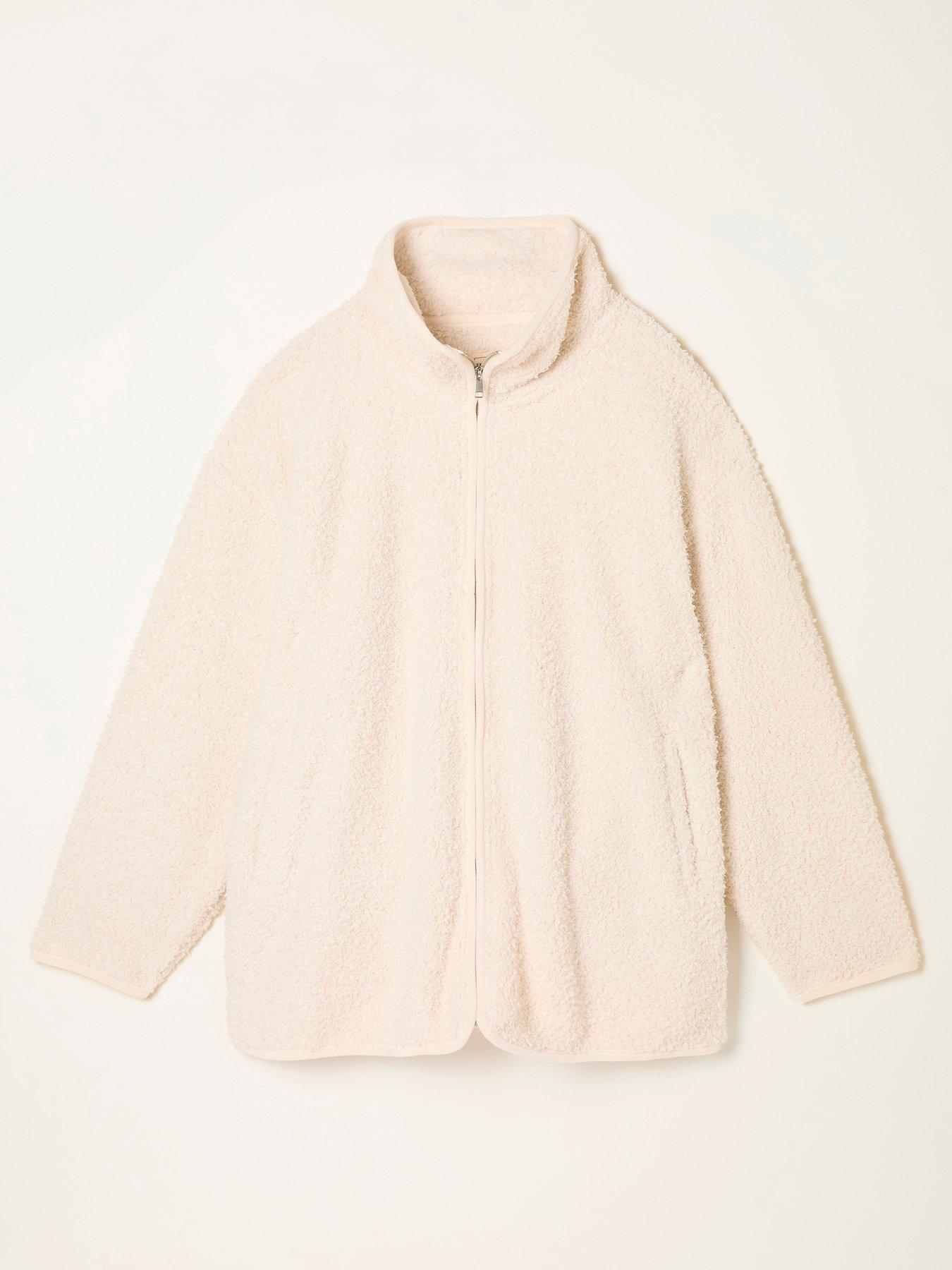  image of fatface-snuggle-zip-thru-white