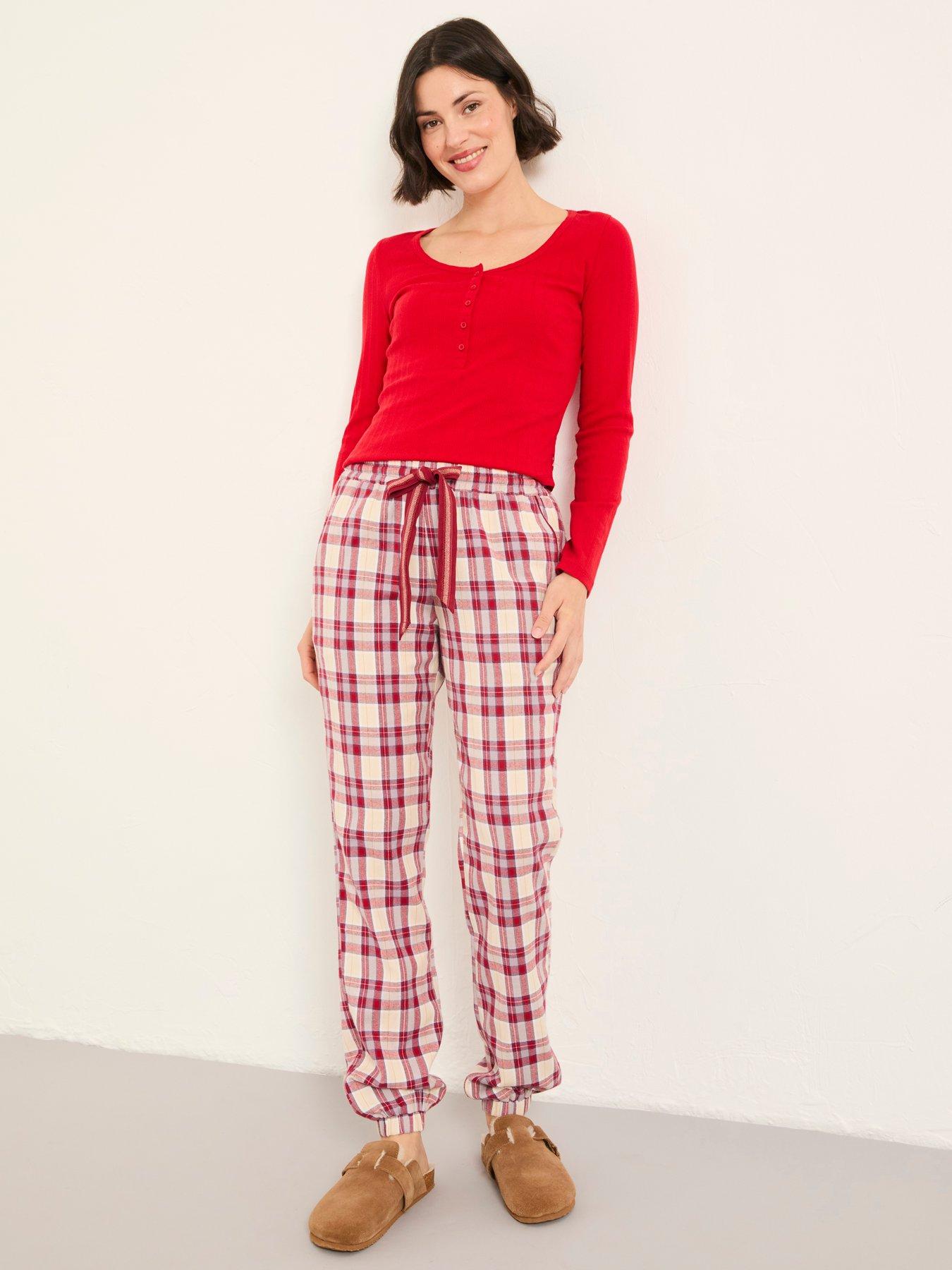 Image 3 of 6 of FatFace Cora Check Pyjamas - Purple