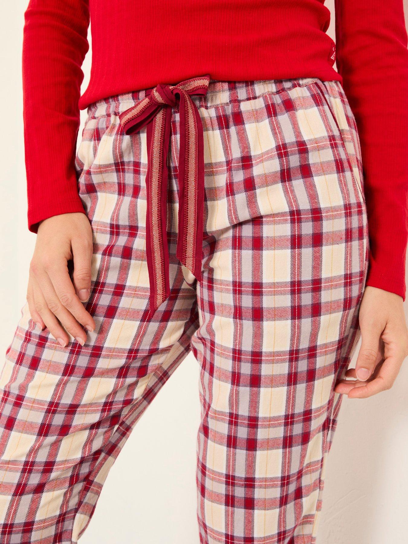Image 4 of 6 of FatFace Cora Check Pyjamas - Purple