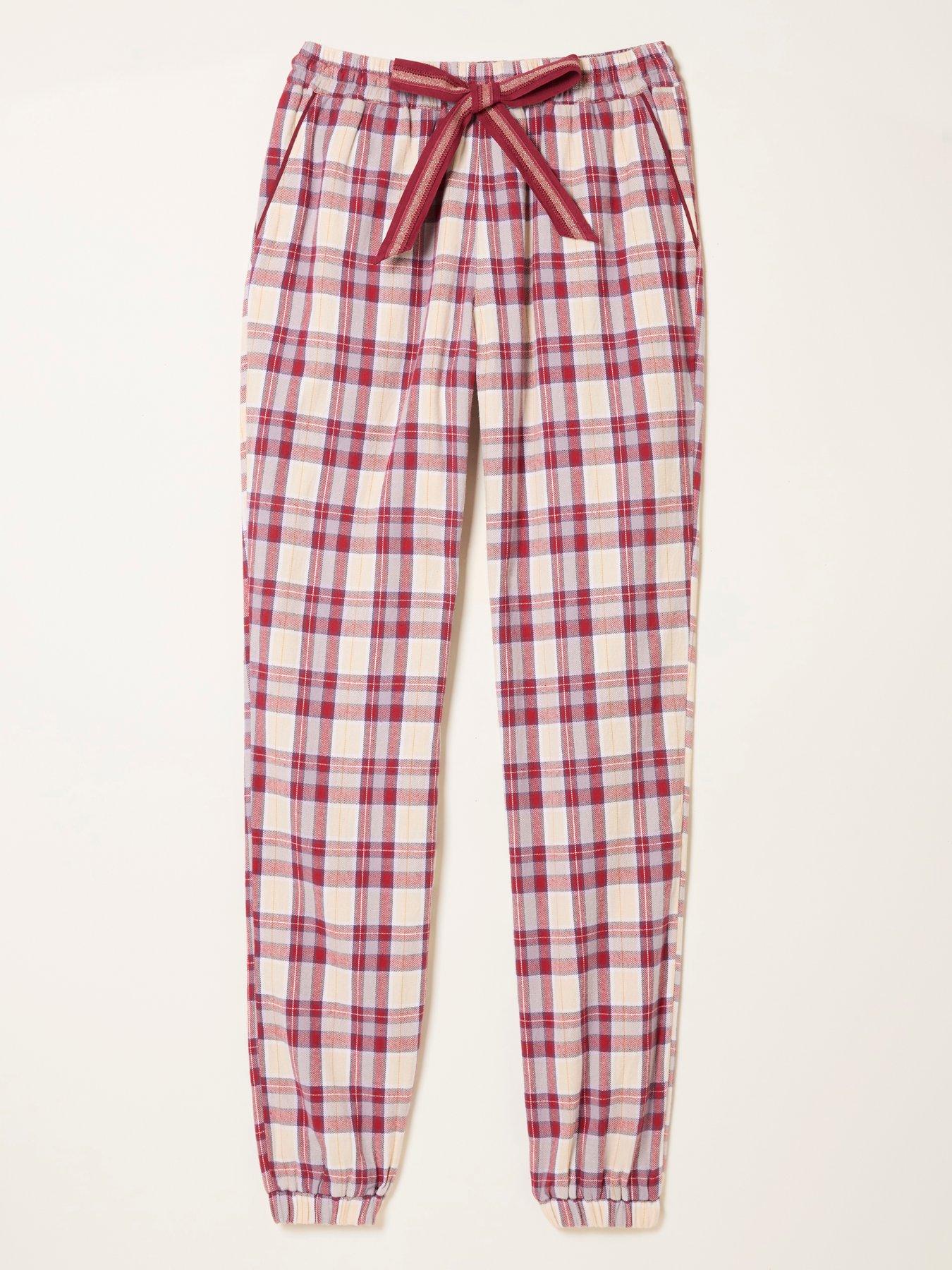 Image 6 of 6 of FatFace Cora Check Pyjamas - Purple