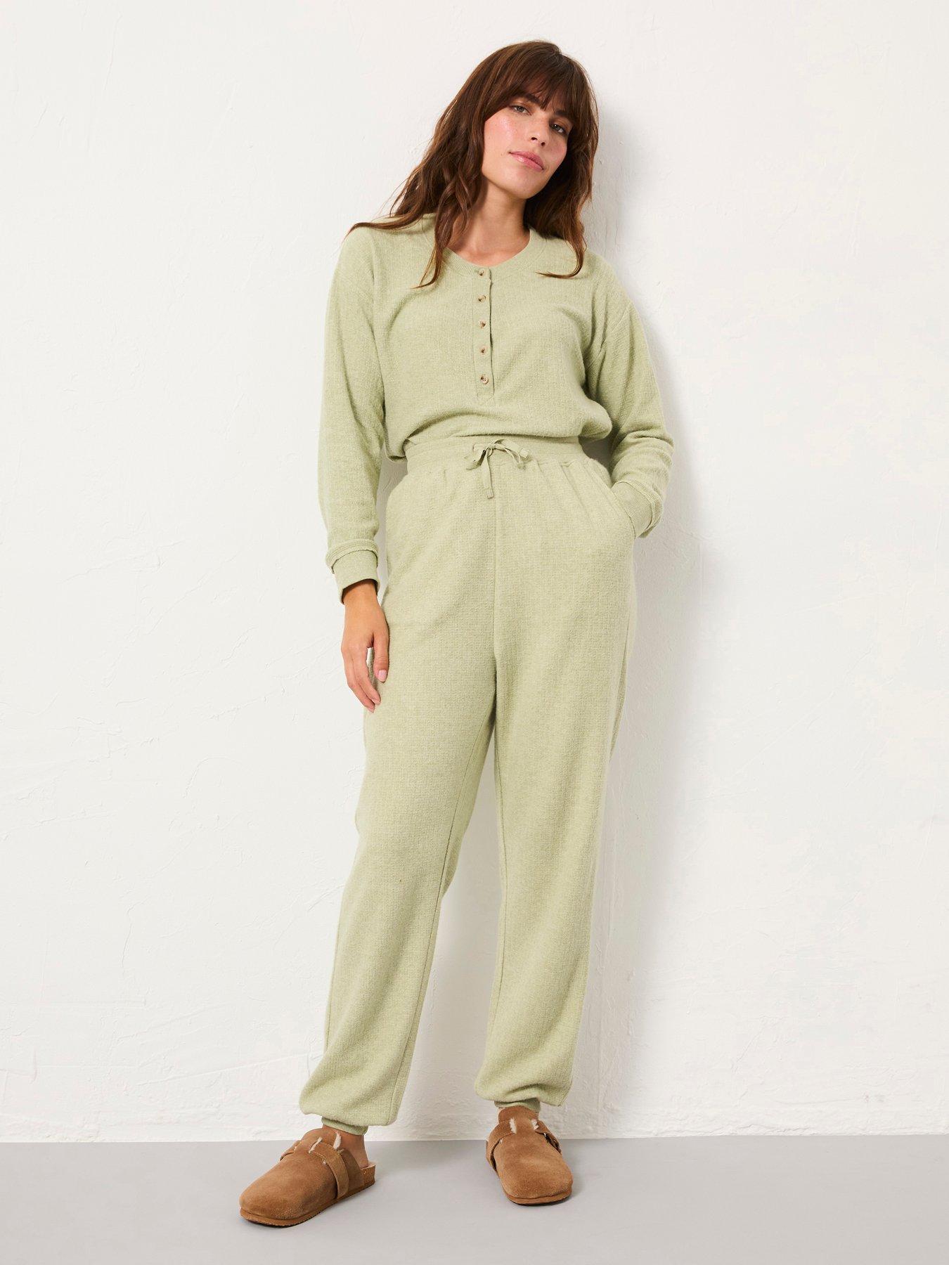  image of fatface-cuffed-lounge-bottom-green