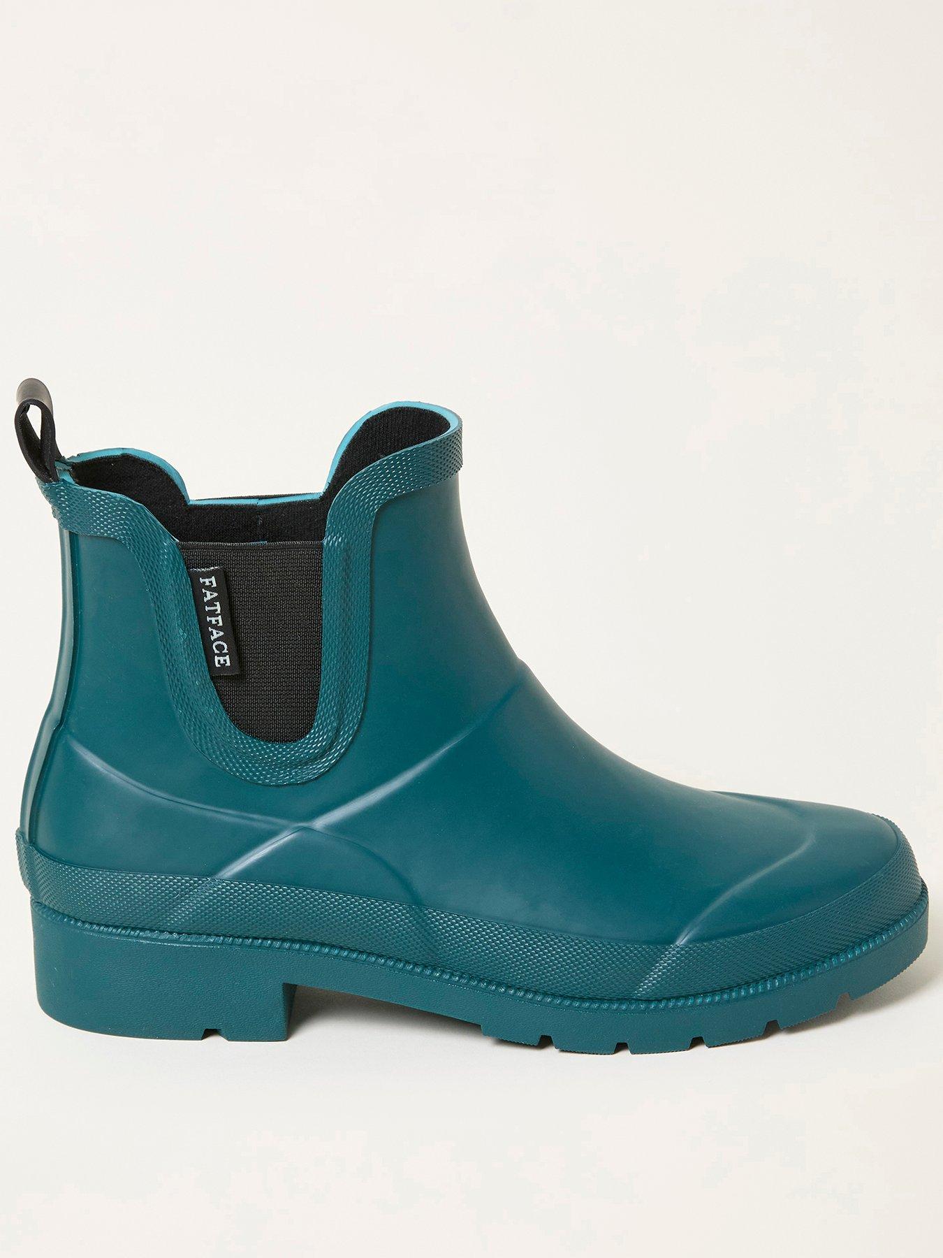 Image 1 of 3 of FatFace Rubber Ankle Welly - Teal