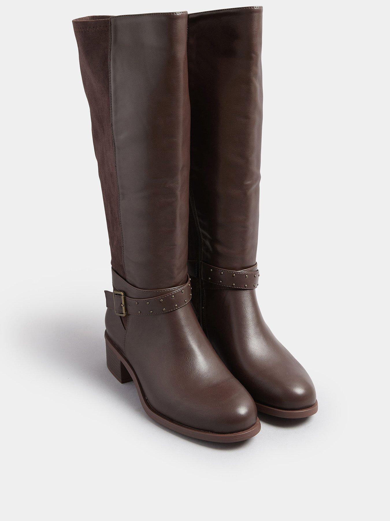 Image 2 of 4 of Yours Extra Wide Fit Block Metal Strap Boot