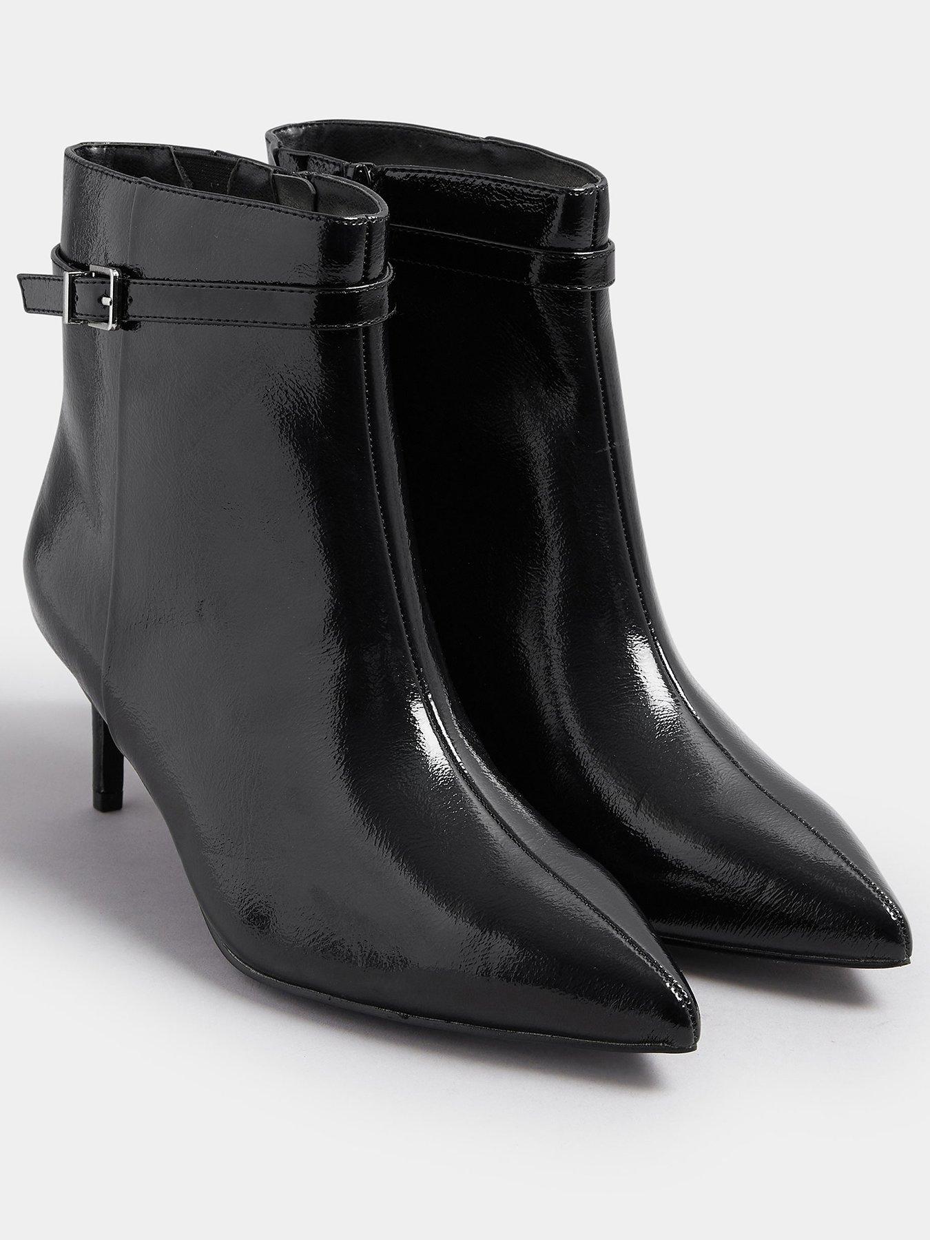 Image 2 of 4 of Yours Extra Wide Fit Point Kitten Buckle Boot
