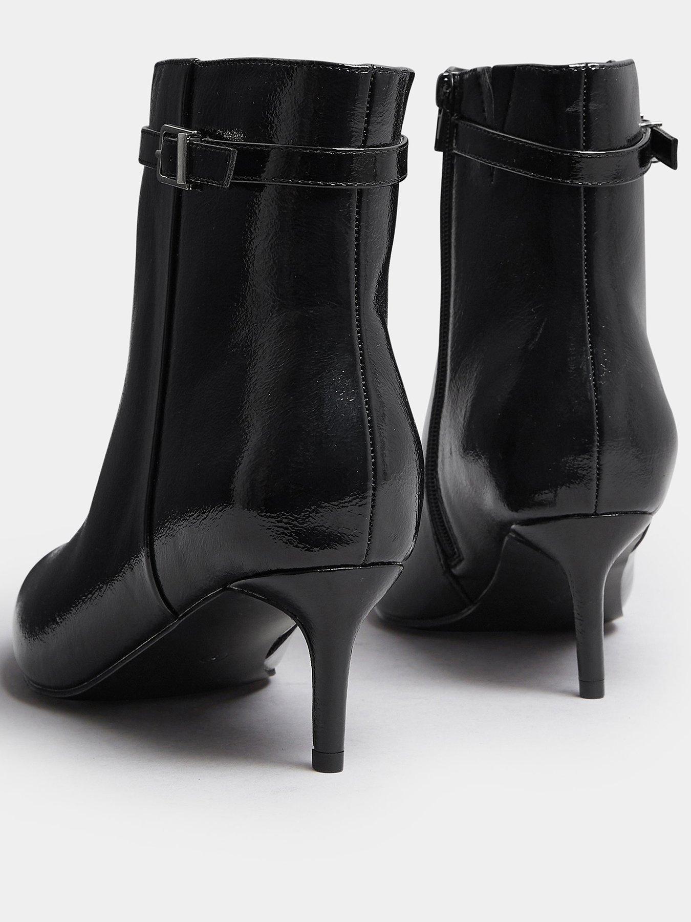 Image 3 of 4 of Yours Extra Wide Fit Point Kitten Buckle Boot