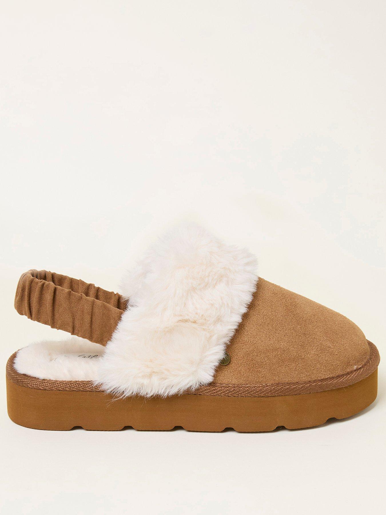 Lyra Next Fat Face Slippers Slippers FatFace Brown All Footwear
