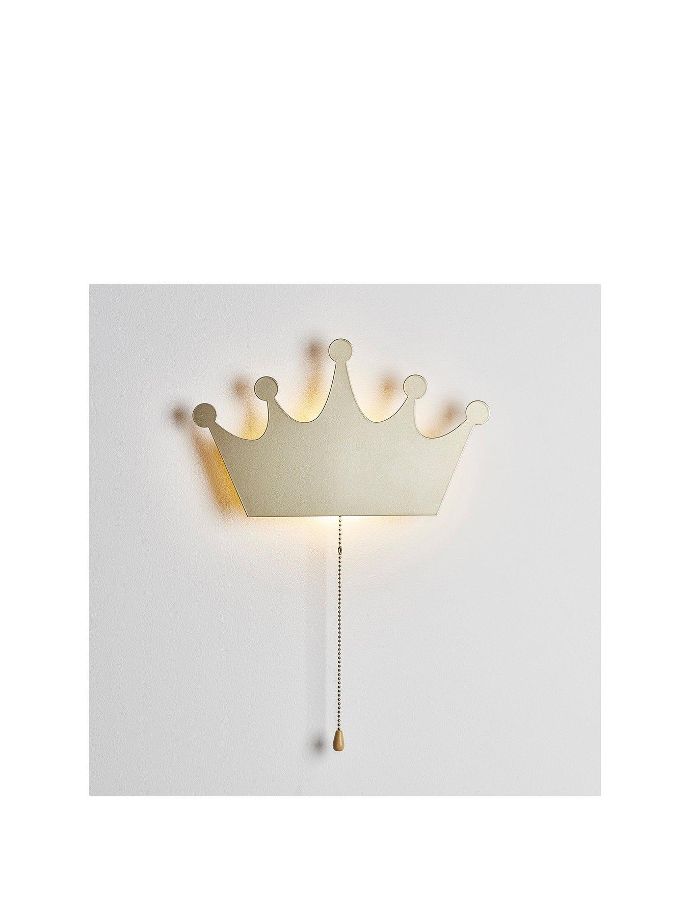 Image 2 of 4 of Lights4Fun Gold Crown Wall Light