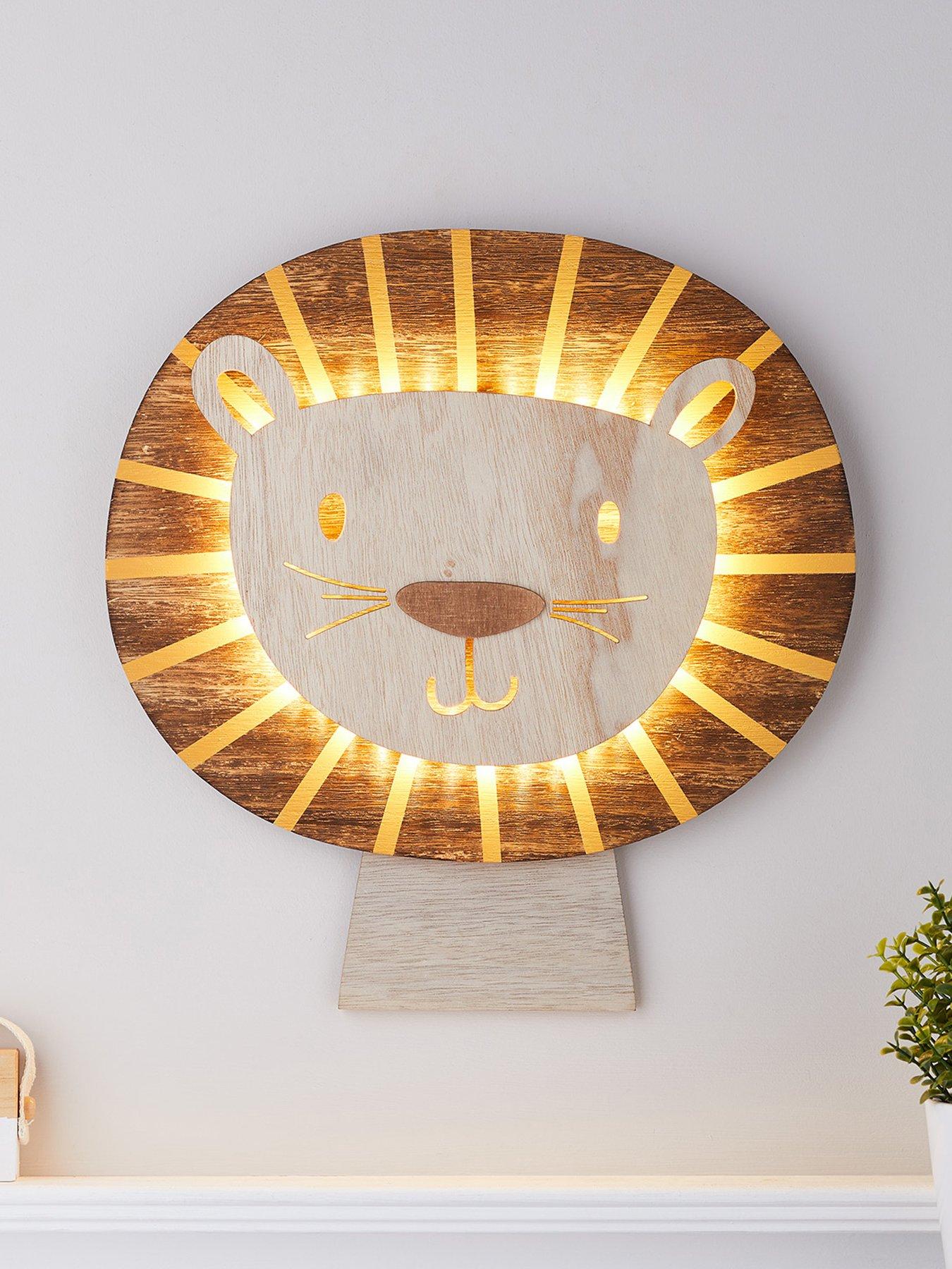 Image 1 of 6 of Lights4Fun Lion Children's Wall Light