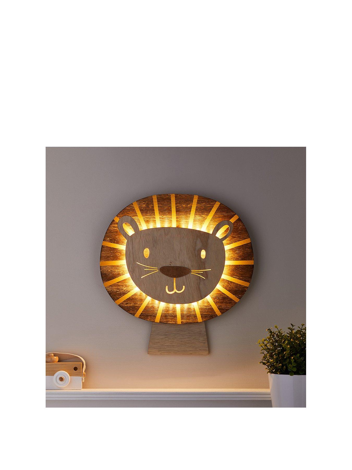 Image 2 of 6 of Lights4Fun Lion Children's Wall Light