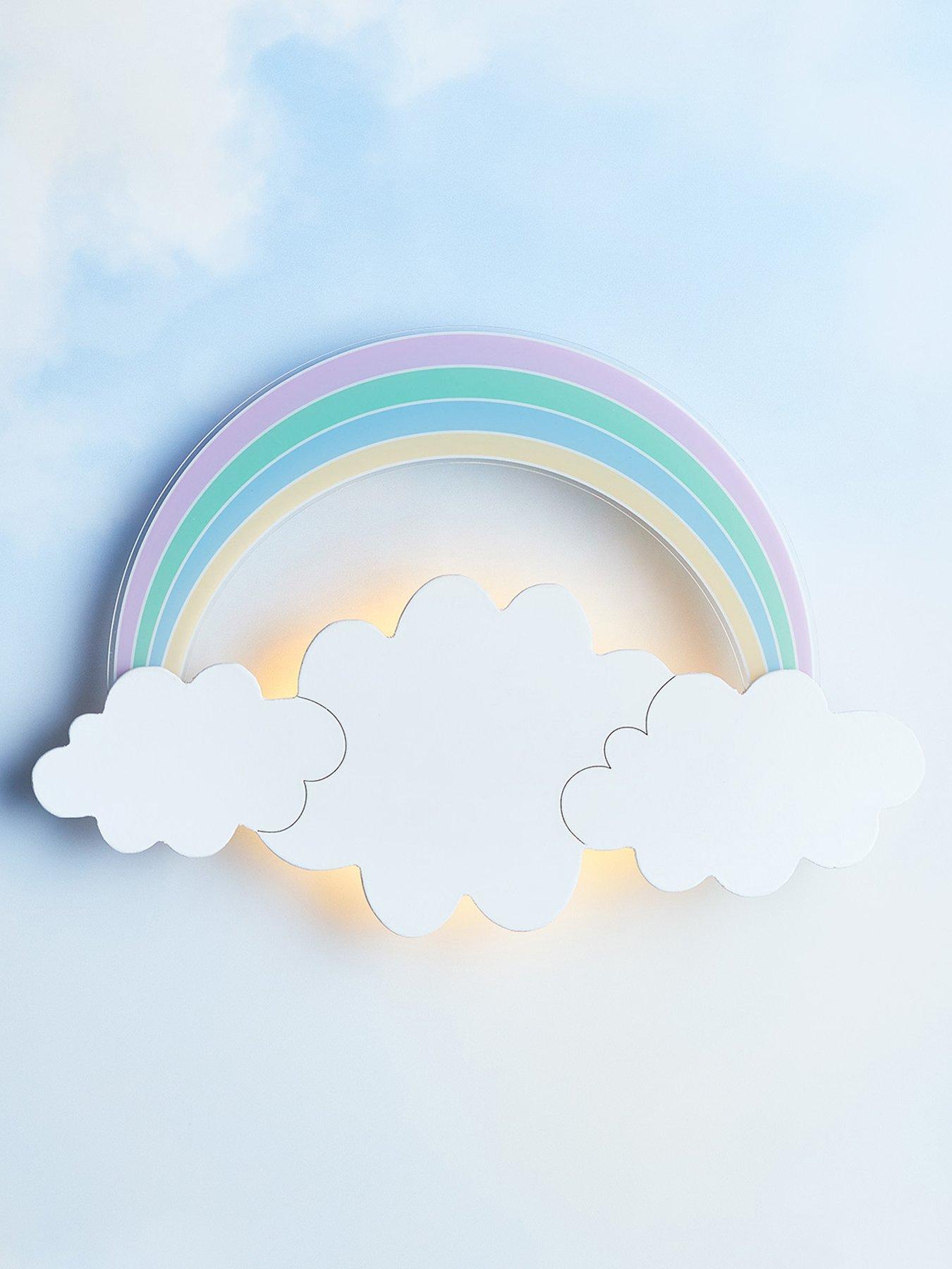 Lights4Fun Rainbow & Cloud Children's Wall Light