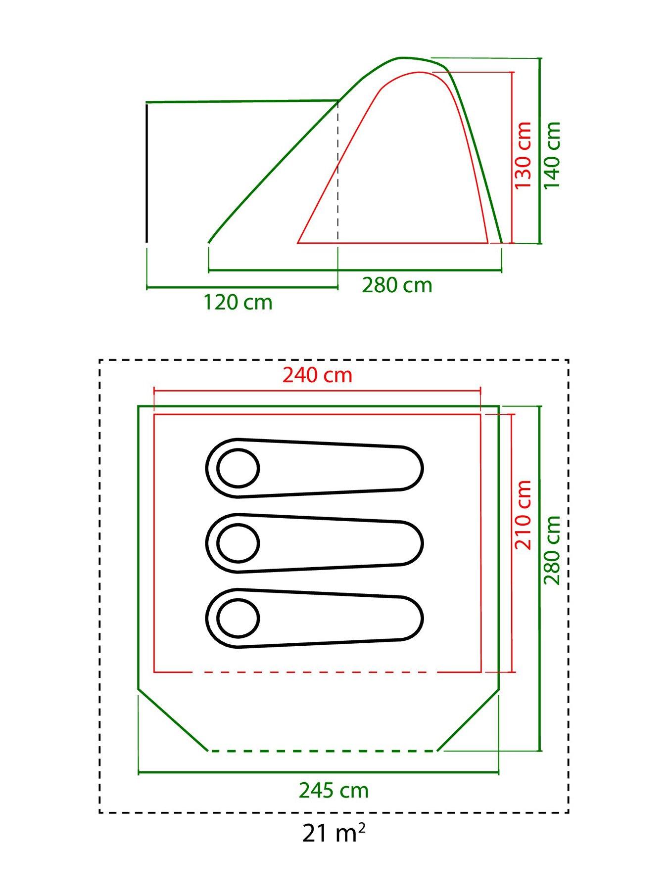 Image 7 of 7 of Coleman Fastpitch Swagger 3 Person Tent