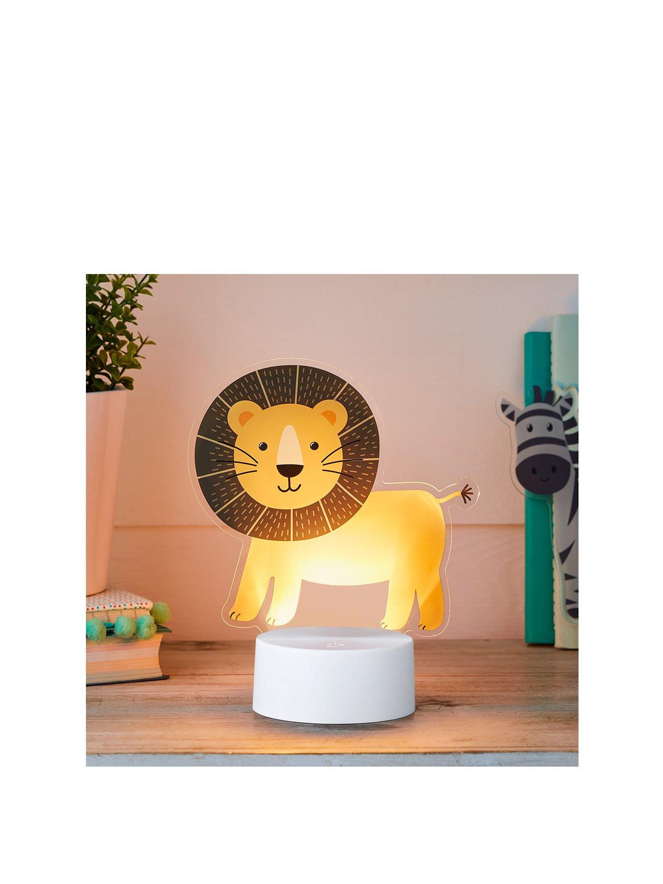  image of lights4fun-2-in-1-lion-amp-zebra-usb-childrens-light