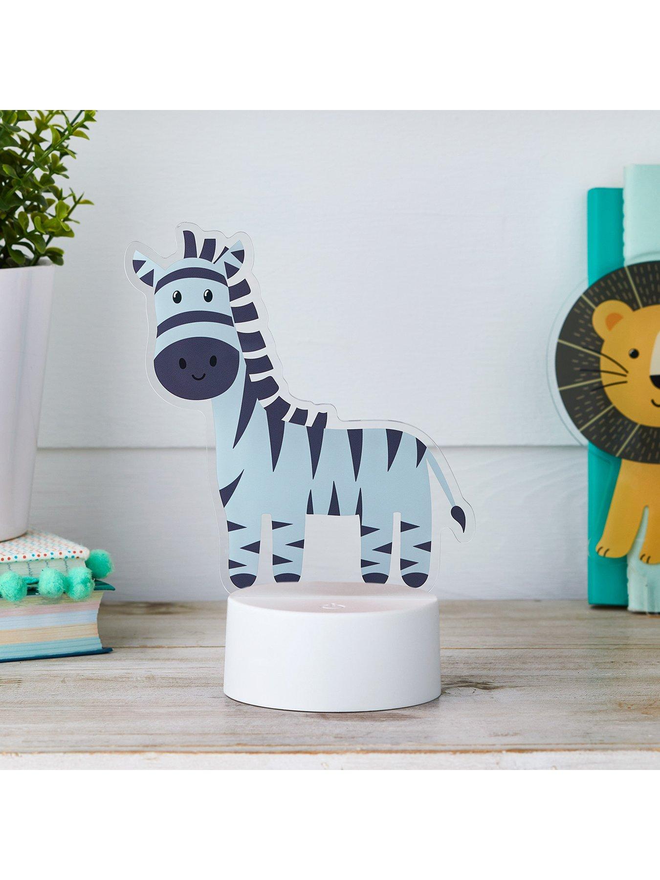  image of lights4fun-2-in-1-lion-amp-zebra-usb-childrens-light
