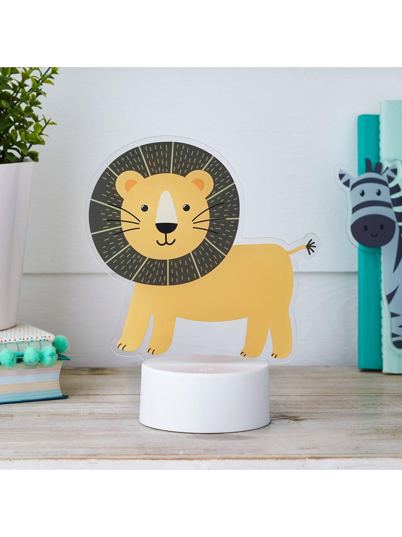  image of lights4fun-2-in-1-lion-amp-zebra-usb-childrens-light