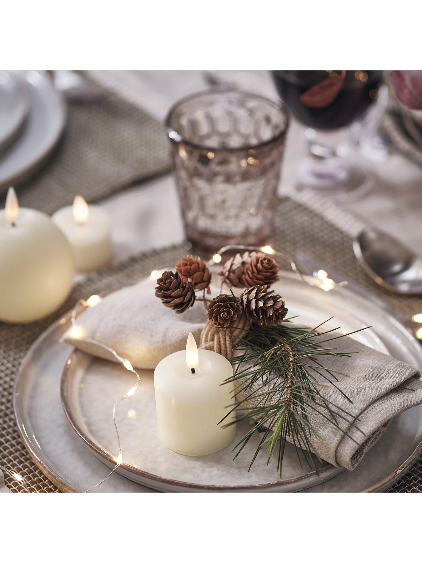  image of lights4fun-4-truglow-ivory-led-votive-candles