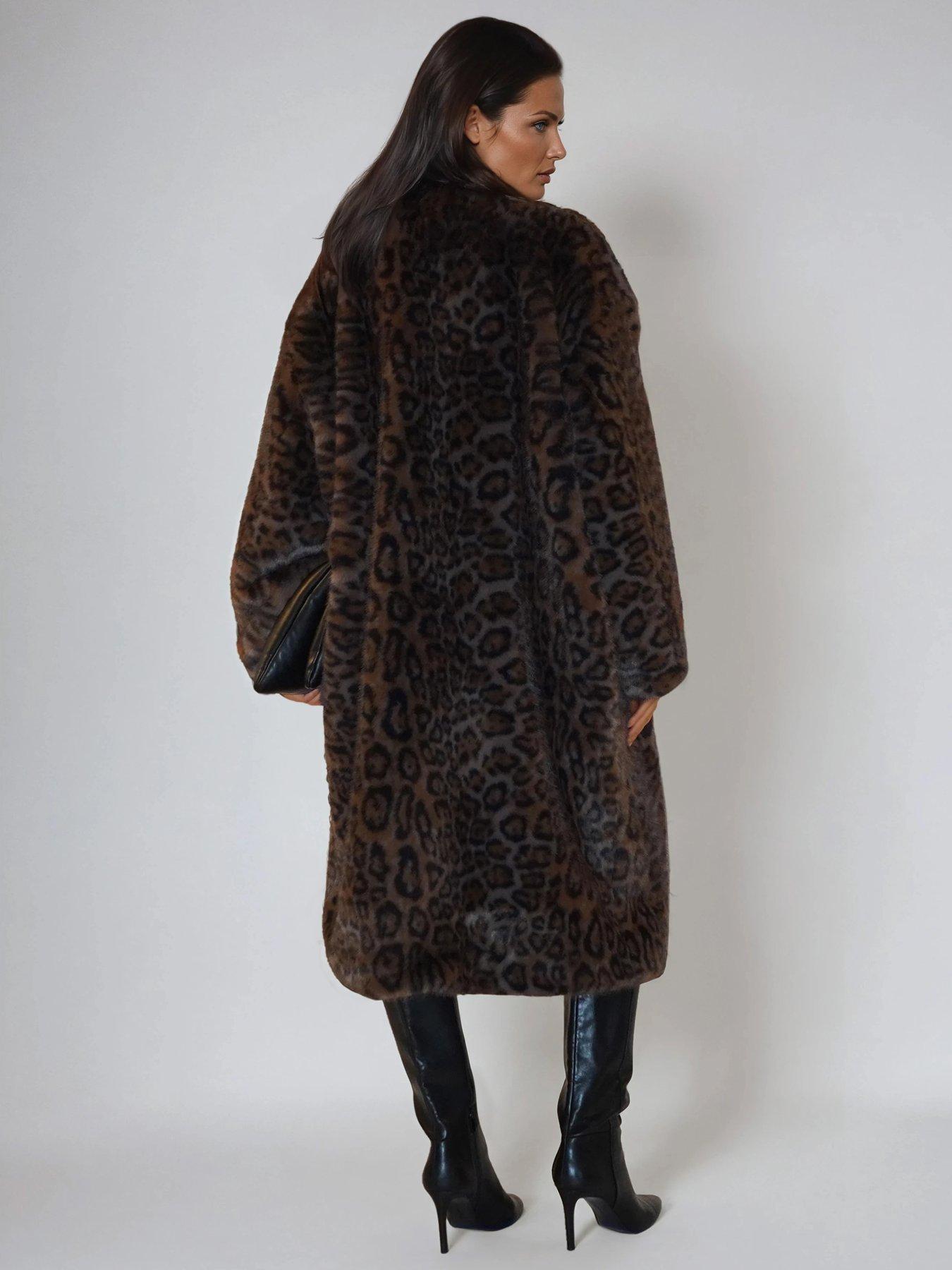  image of religion-dark-oversized-esme-leopard-faux-fur-coat-animal