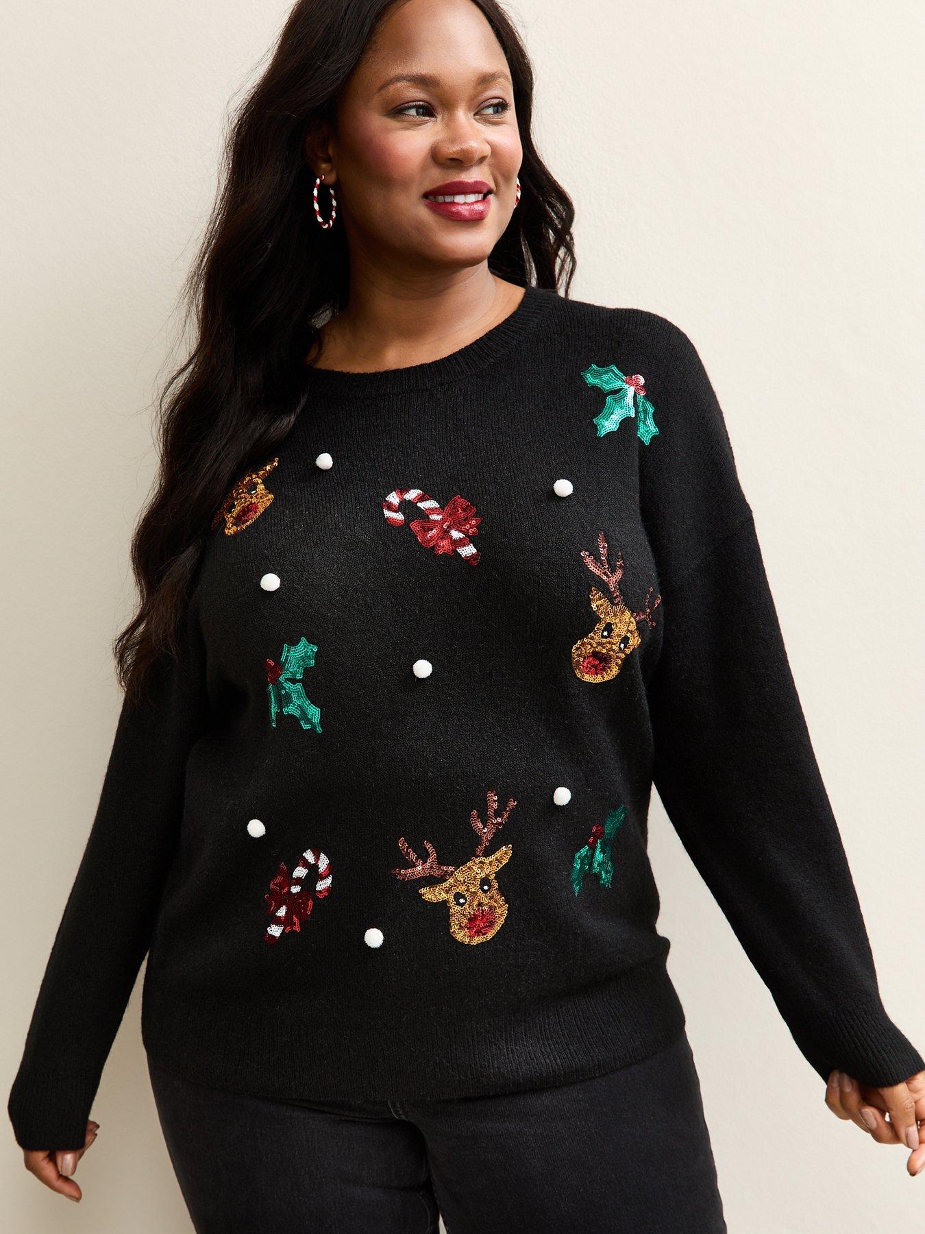 New Look Christmas Jumper - Black