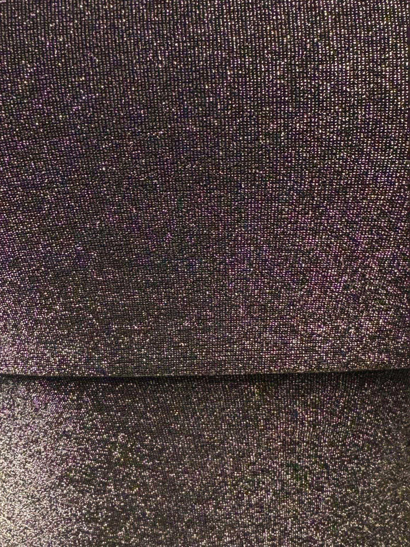  image of religion-luna-off-the-shoulder-lurex-top-brown