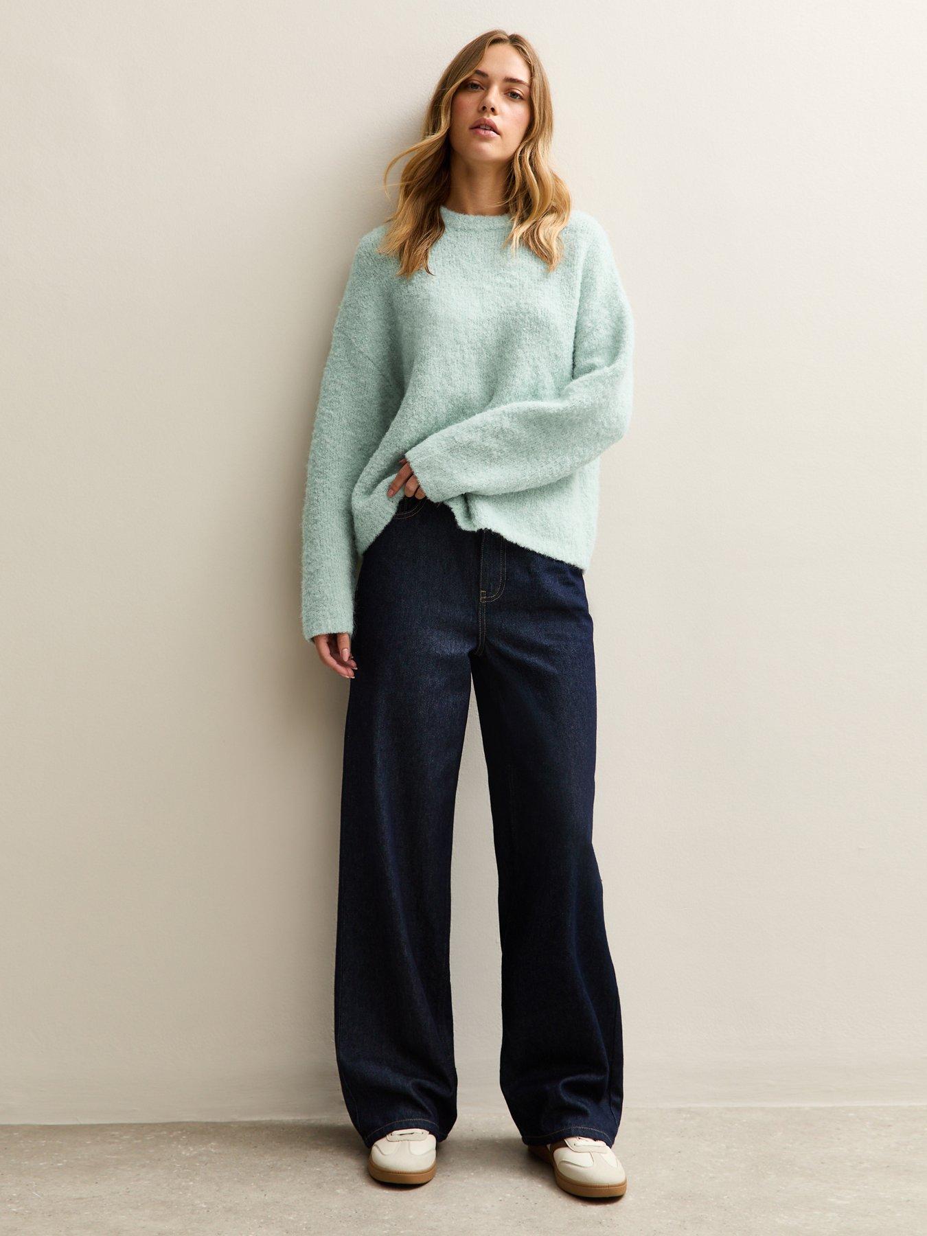 Image 3 of 6 of New Look Mint Green Boucle Knit Jumper