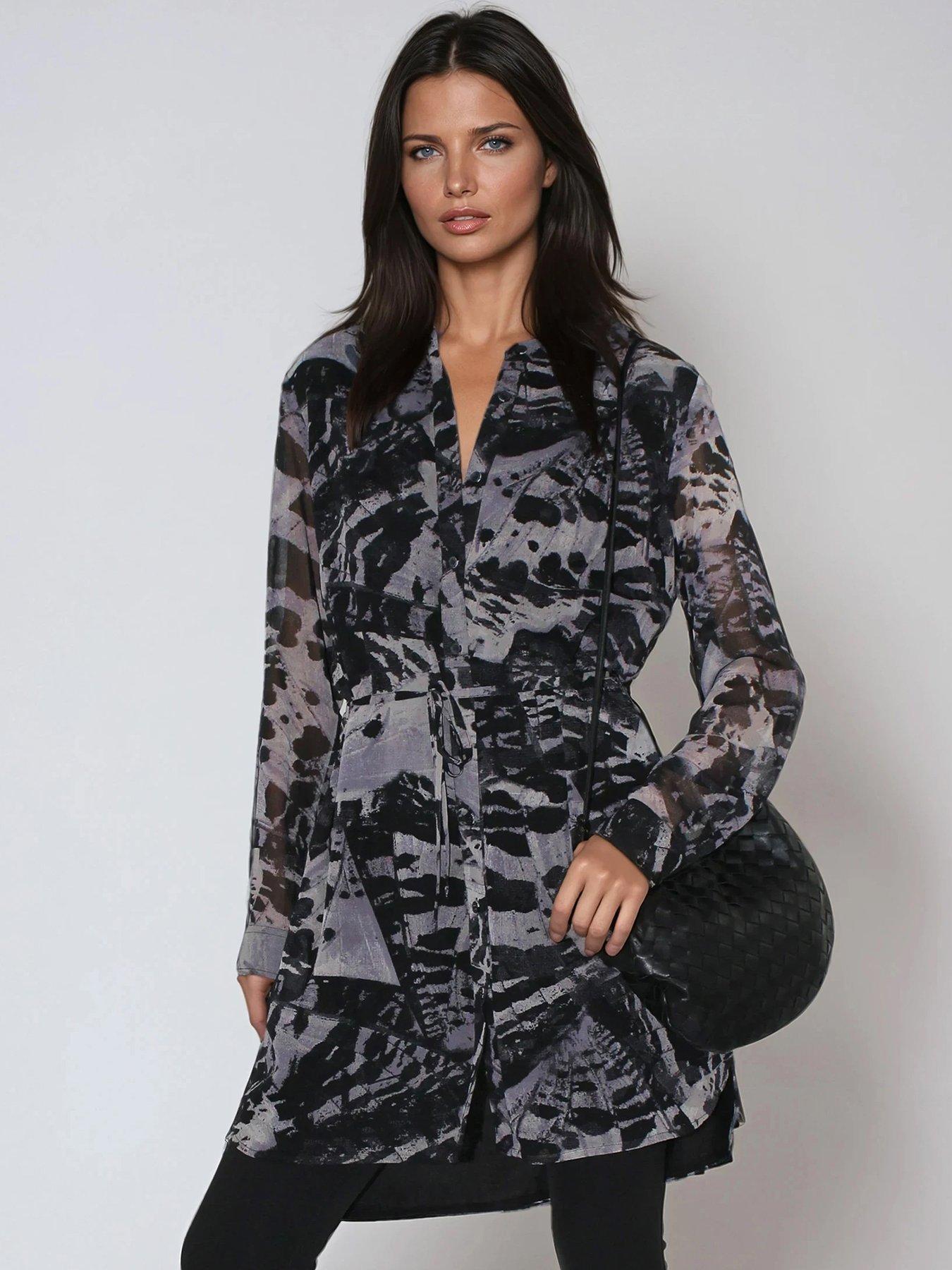 Religion Zoe Animal Print Long Line Tunic Dress - Animal