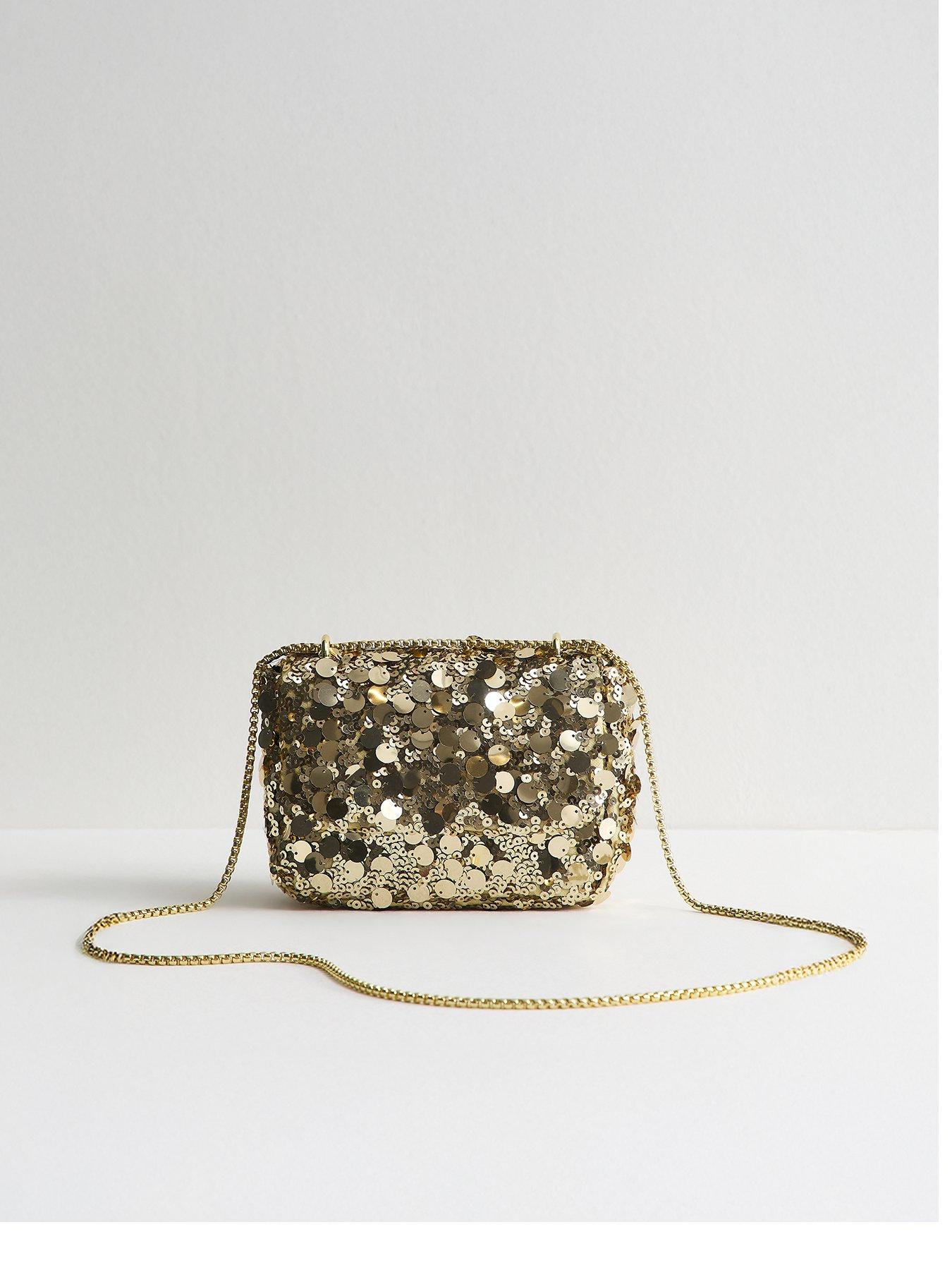 New Look Gold Sequin Cross Body Bag