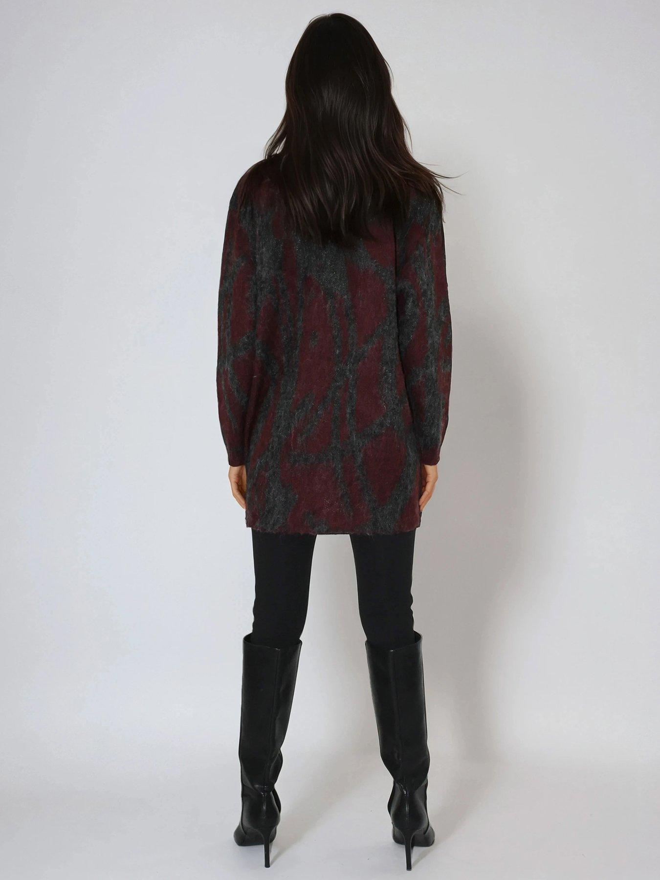 Image 2 of 6 of Religion Maya Abstract Stripe Jumper Dress - Grey