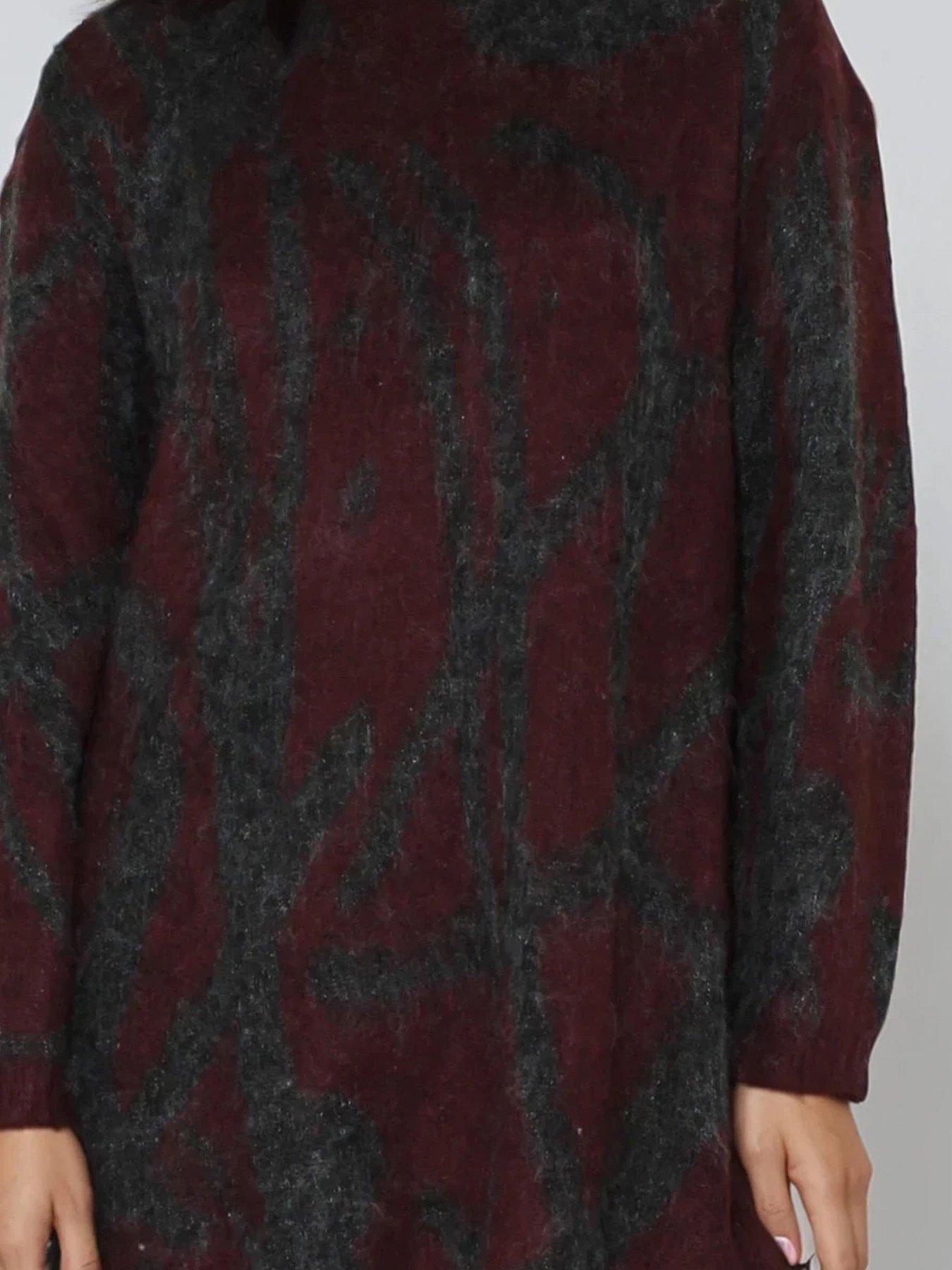 Image 6 of 6 of Religion Maya Abstract Stripe Jumper Dress - Grey