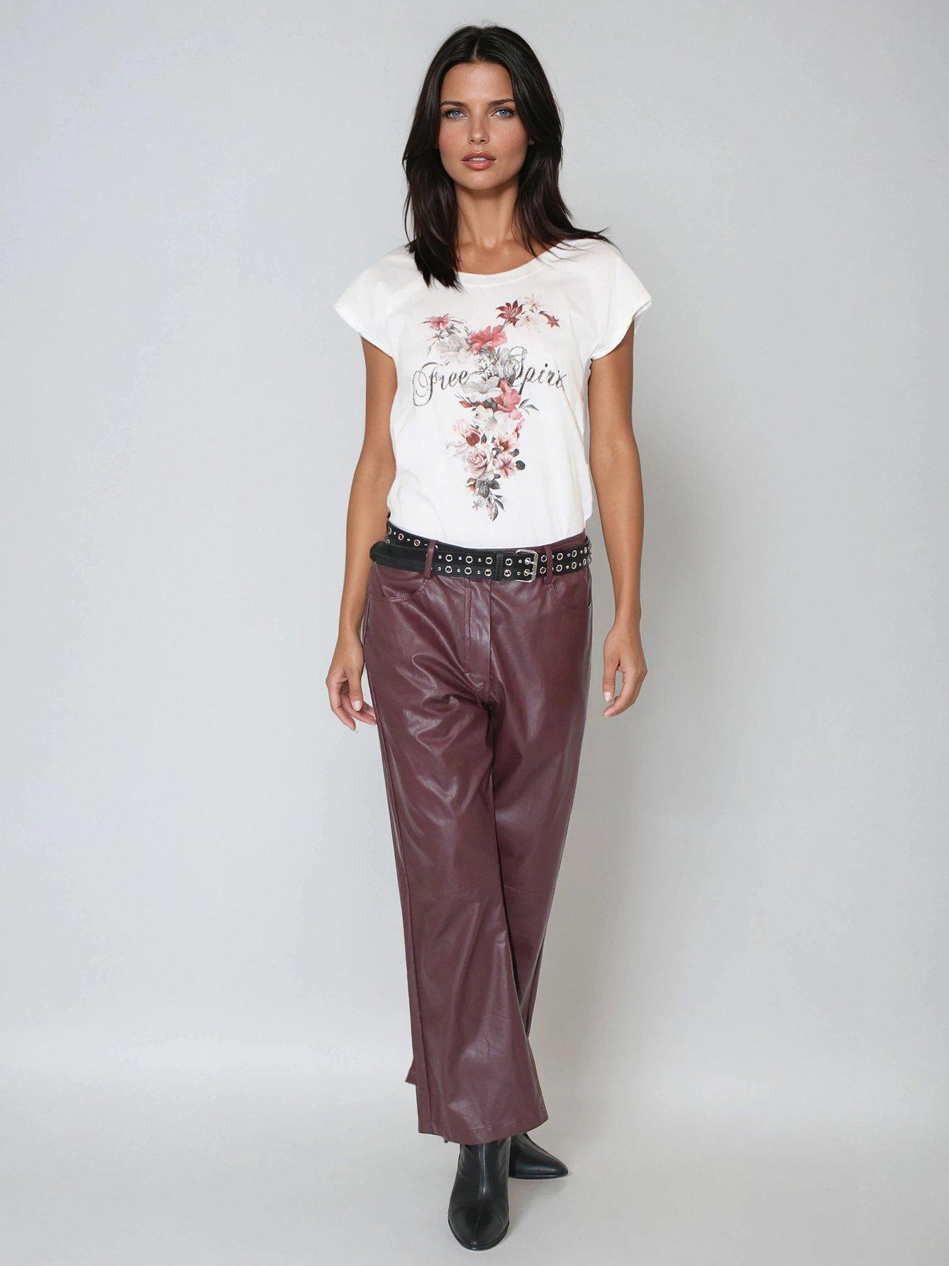 Image 3 of 6 of Religion Jillian Beaded Graphic T-shirt - White