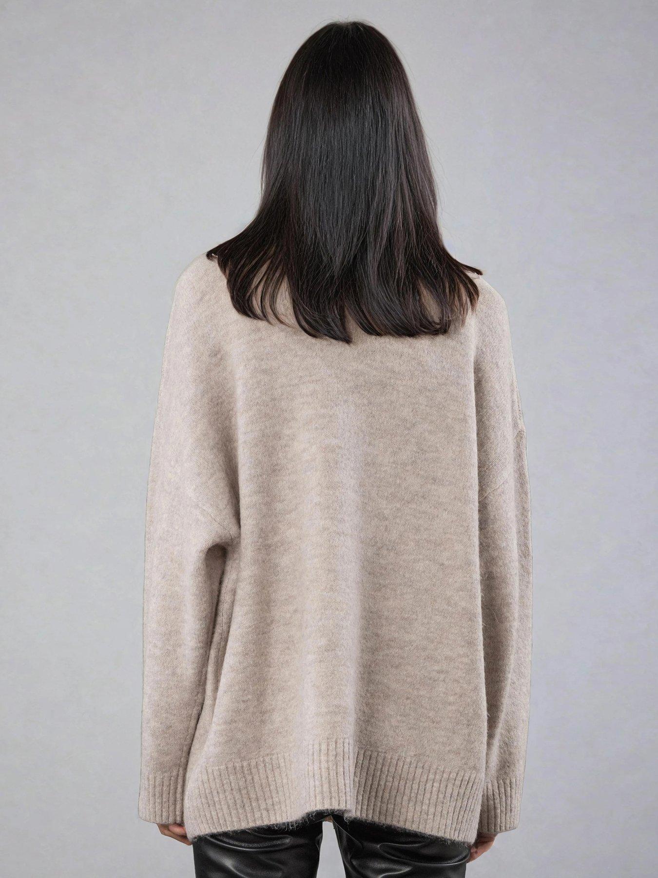 Image 2 of 6 of Religion Hatty Oversized Rock N' Roll Jumper - Nude