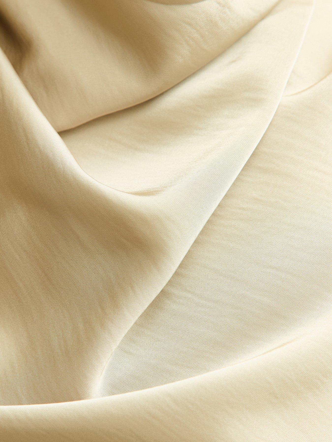  image of new-look-cowl-neck-long-sleeve-top-beige