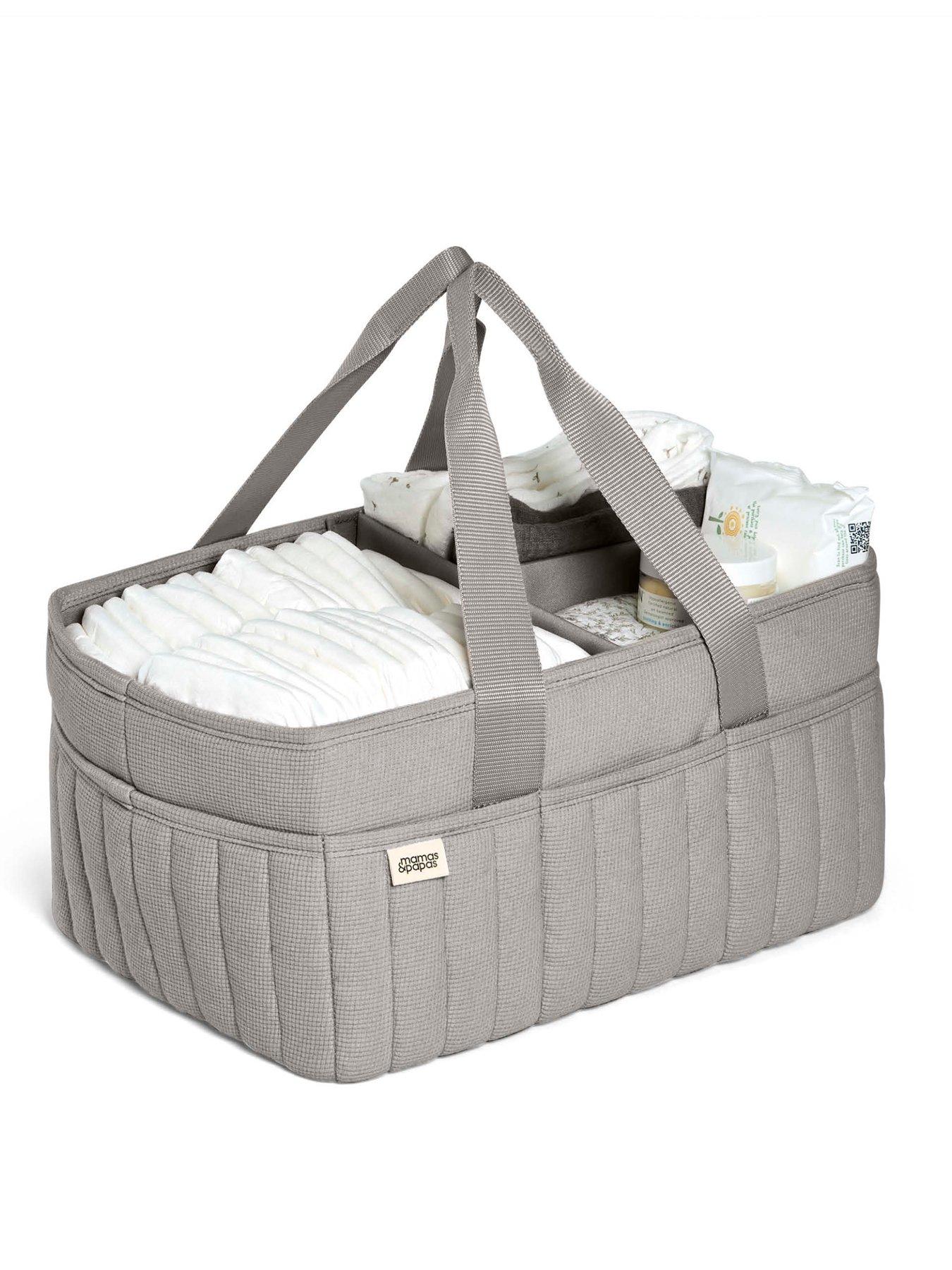 Image 6 of 7 of Mamas & Papas Nappy Caddy - Grey Waffle